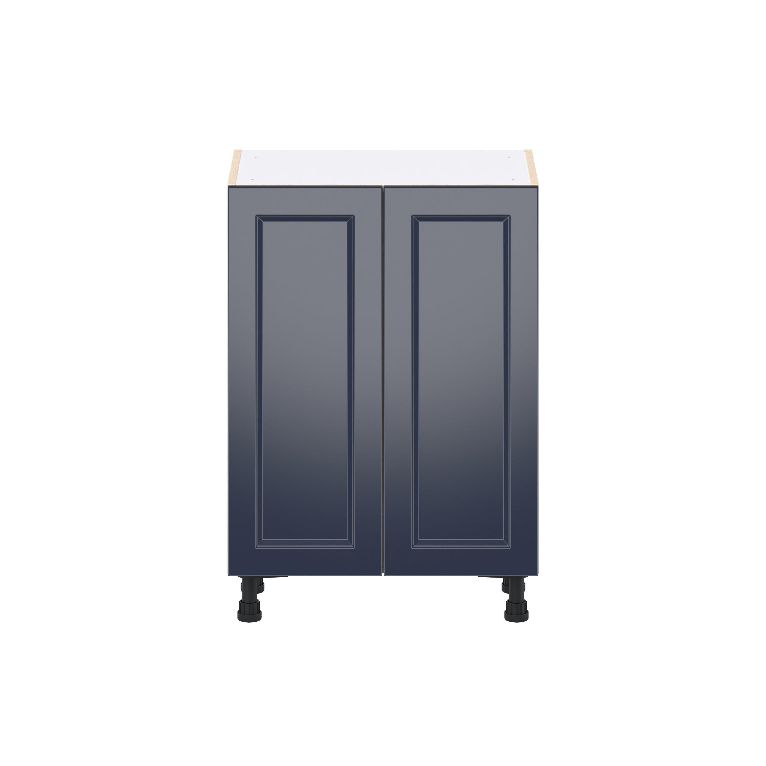 Peachtree 24 in. Painted Midnight Blue Shallow Base Cabinet with Inner Pull-Out Drawer