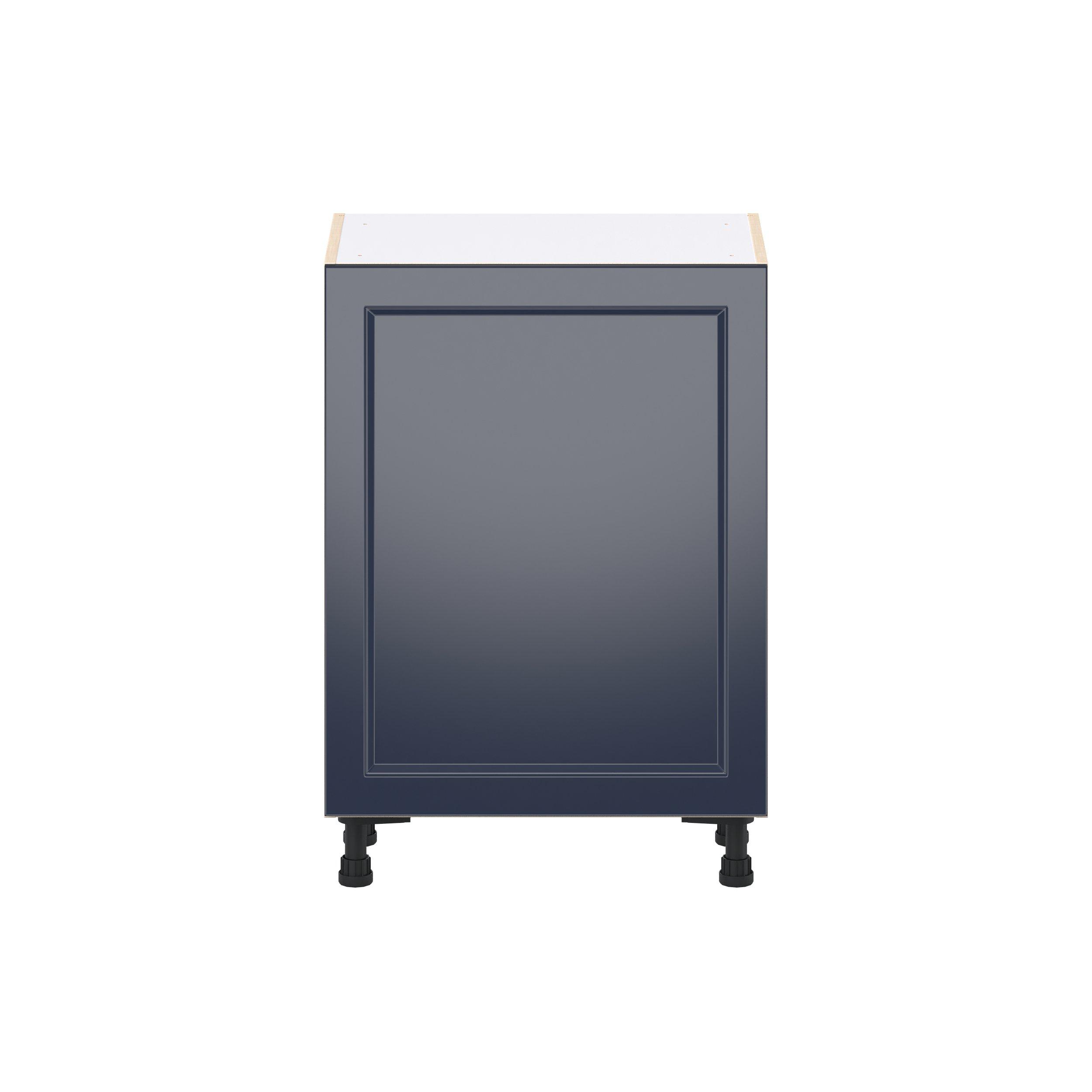 Peachtree 24 in. Painted Midnight Blue Shallow Base Cabinet with Inner Pull-Out Drawer