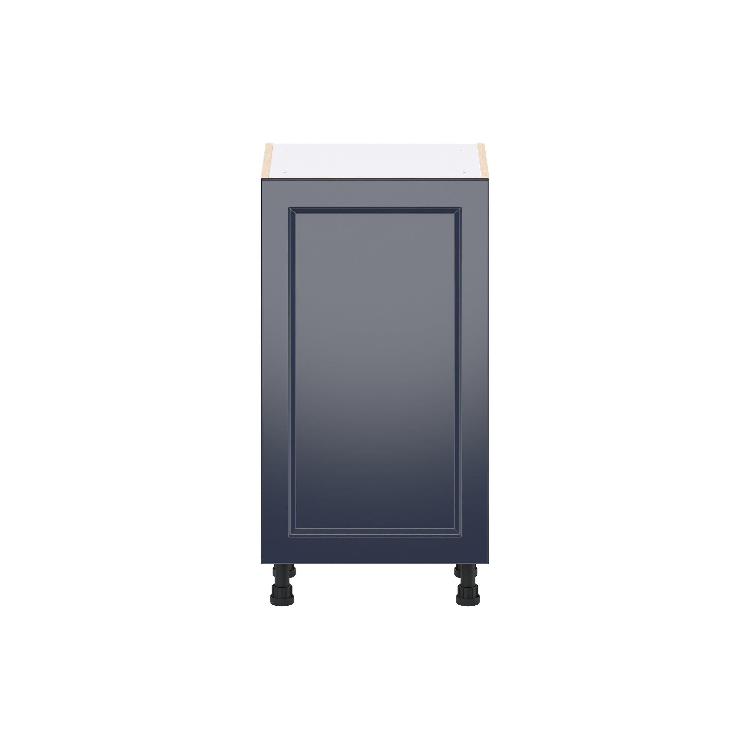 Peachtree 18 in. Painted Midnight Blue Shallow Base Cabinet with Inner Pull-Out Drawer