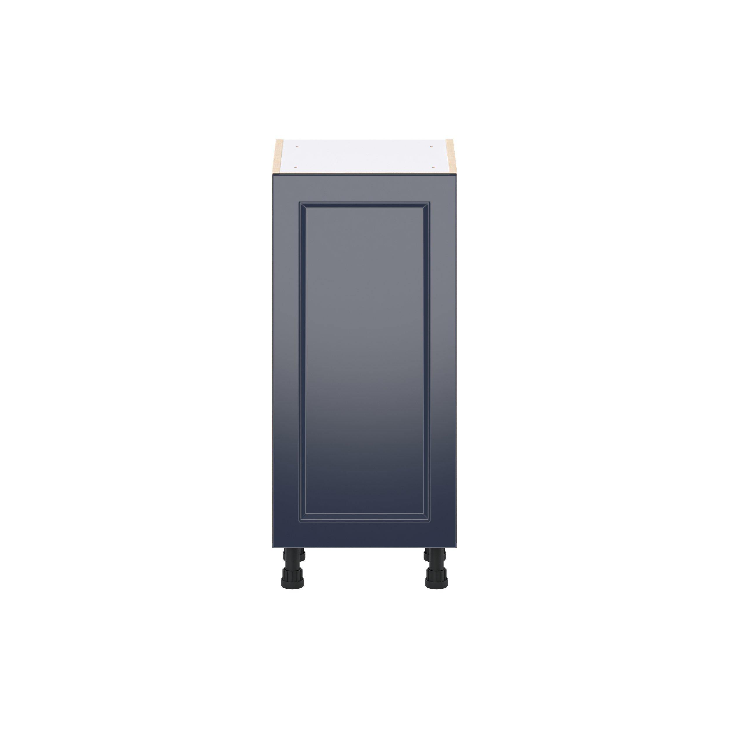 Peachtree 15 in. Painted Midnight Blue Shallow Base Cabinet with Inner Pull-Out Drawer