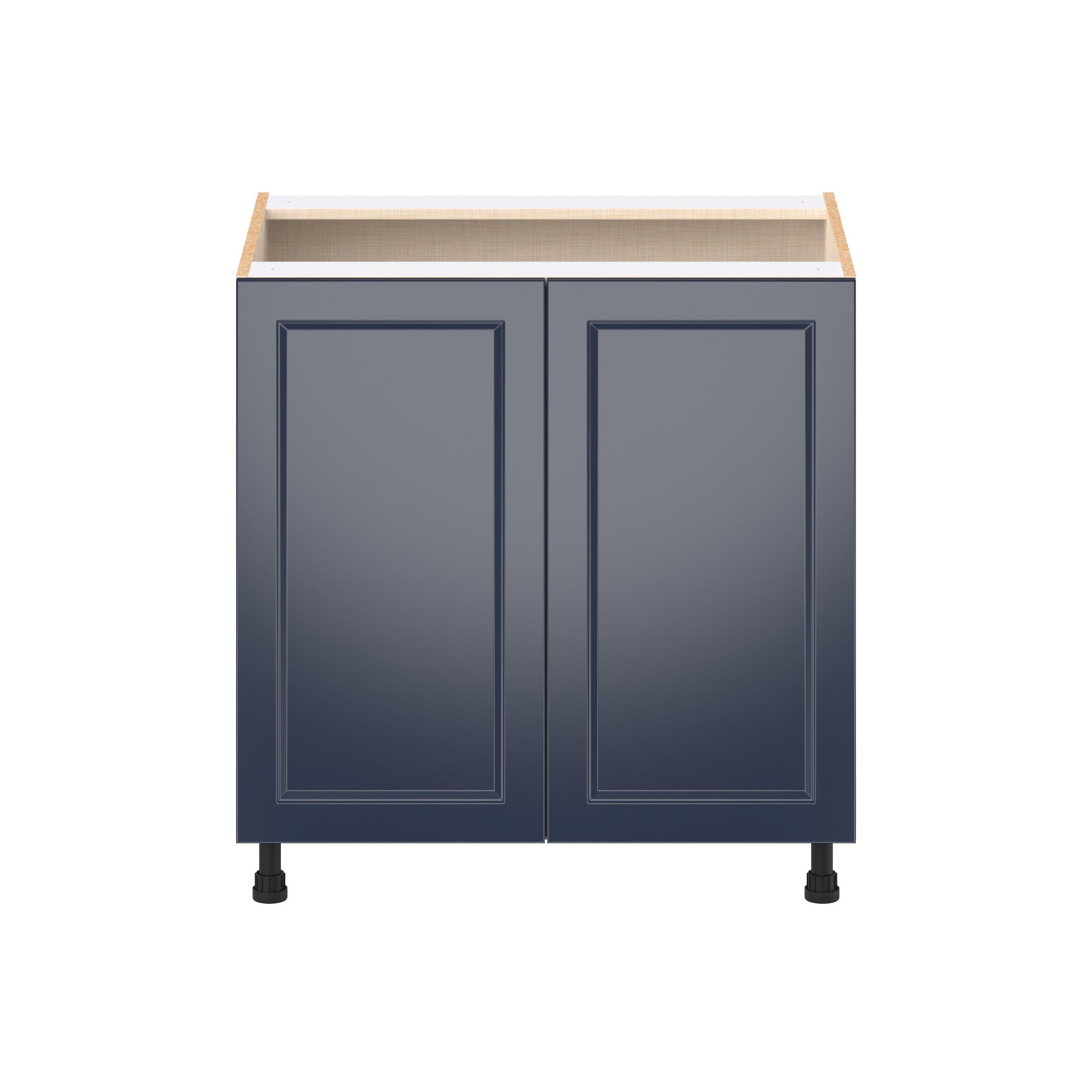 Peachtree 33 in. Painted Midnight Blue Base Cabinet with Inner Pull-Out Drawer