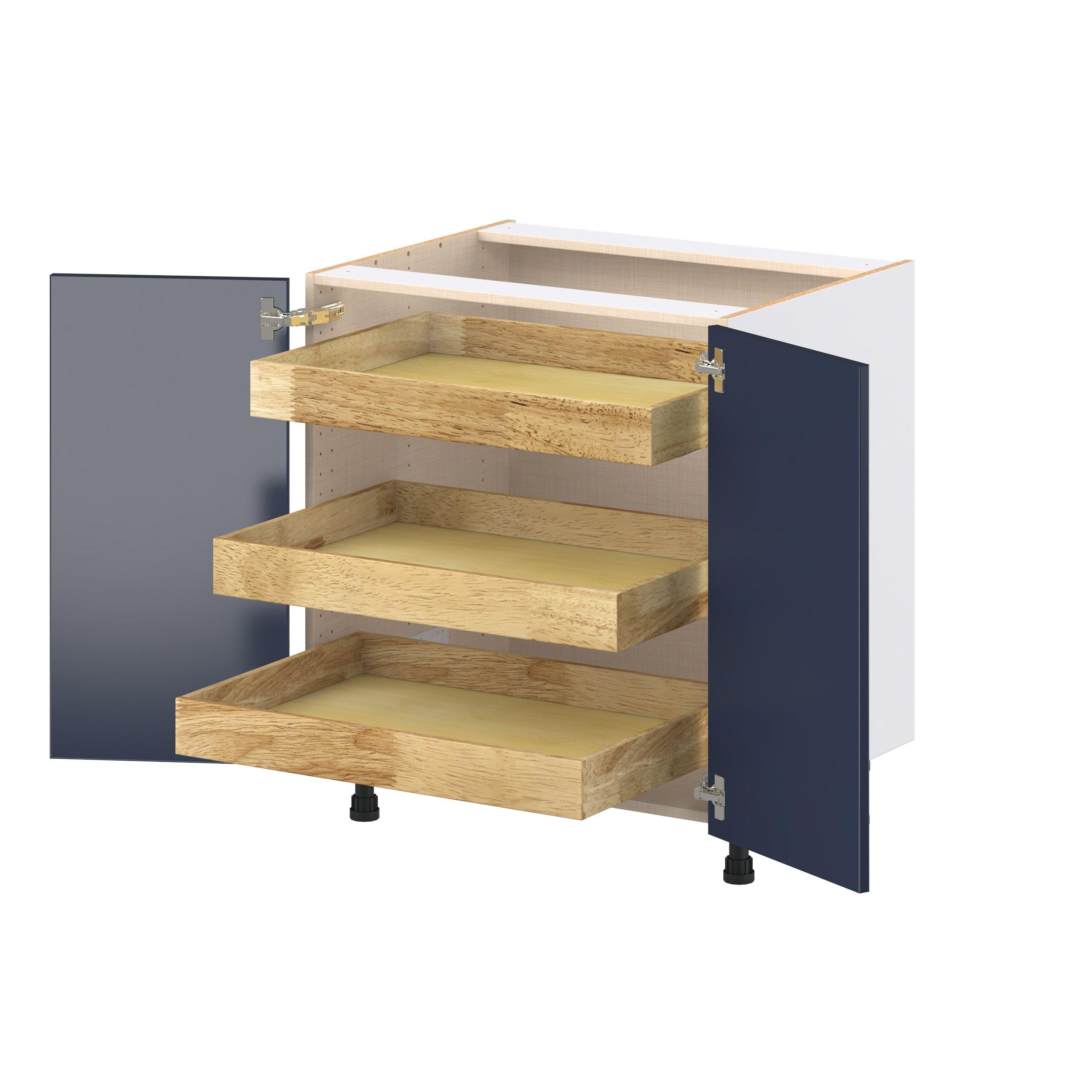 Peachtree 30 in. Painted Midnight Blue Base Cabinet with Inner Pull-Out Drawer