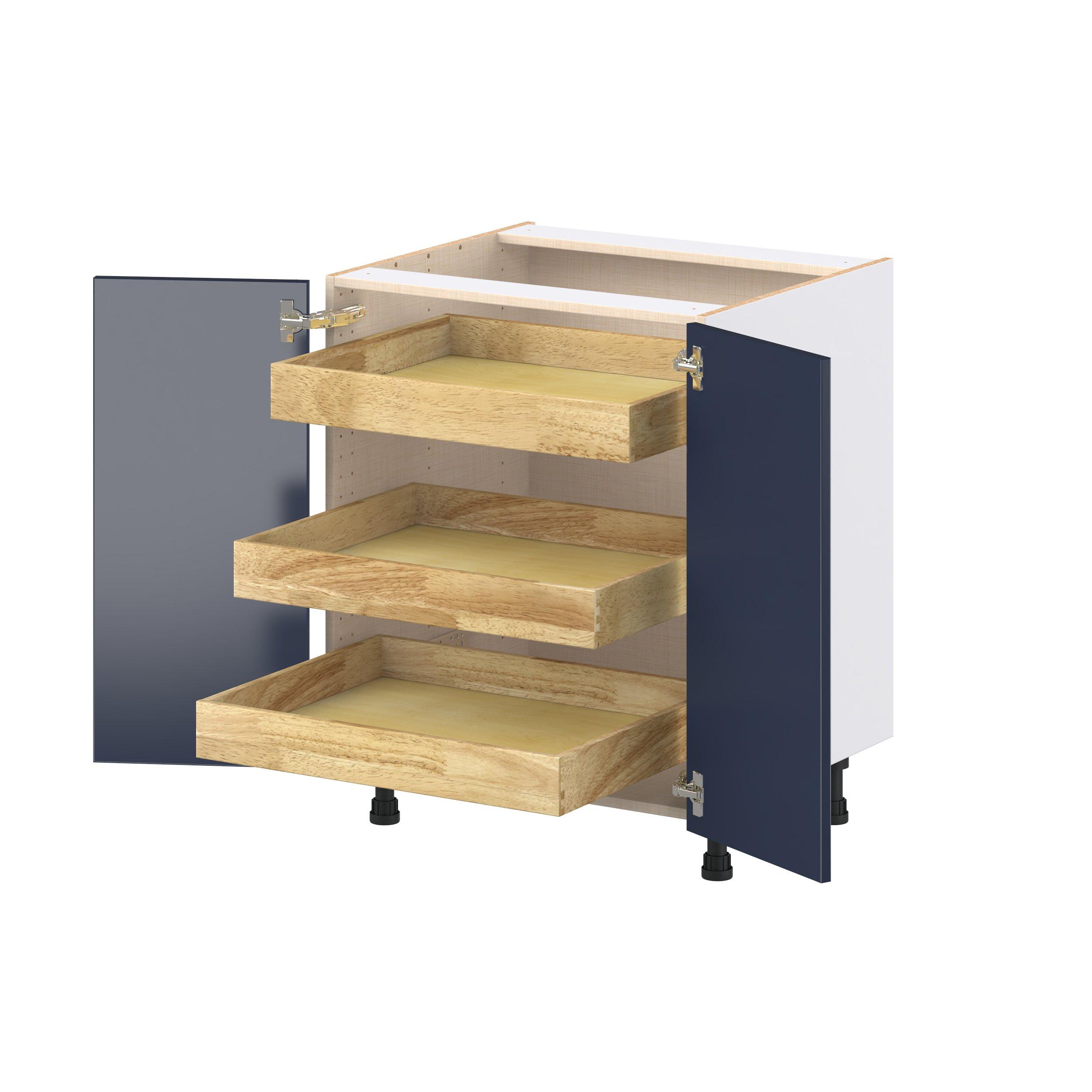 Peachtree 27 in. Painted Midnight Blue Base Cabinet with Inner Pull-Out Drawer