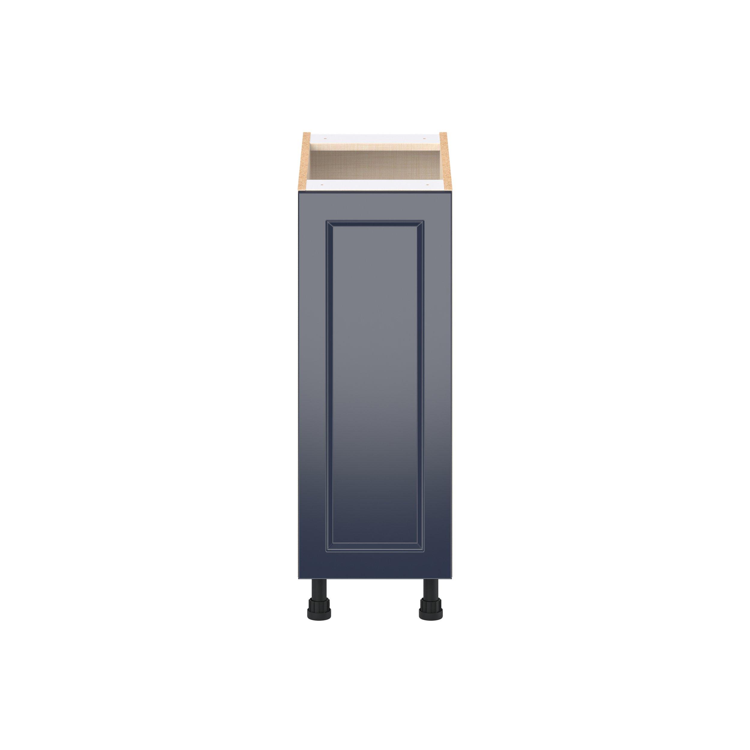 Peachtree 12 in. Painted Midnight Blue Base Cabinet with Inner Pull-Out Drawer
