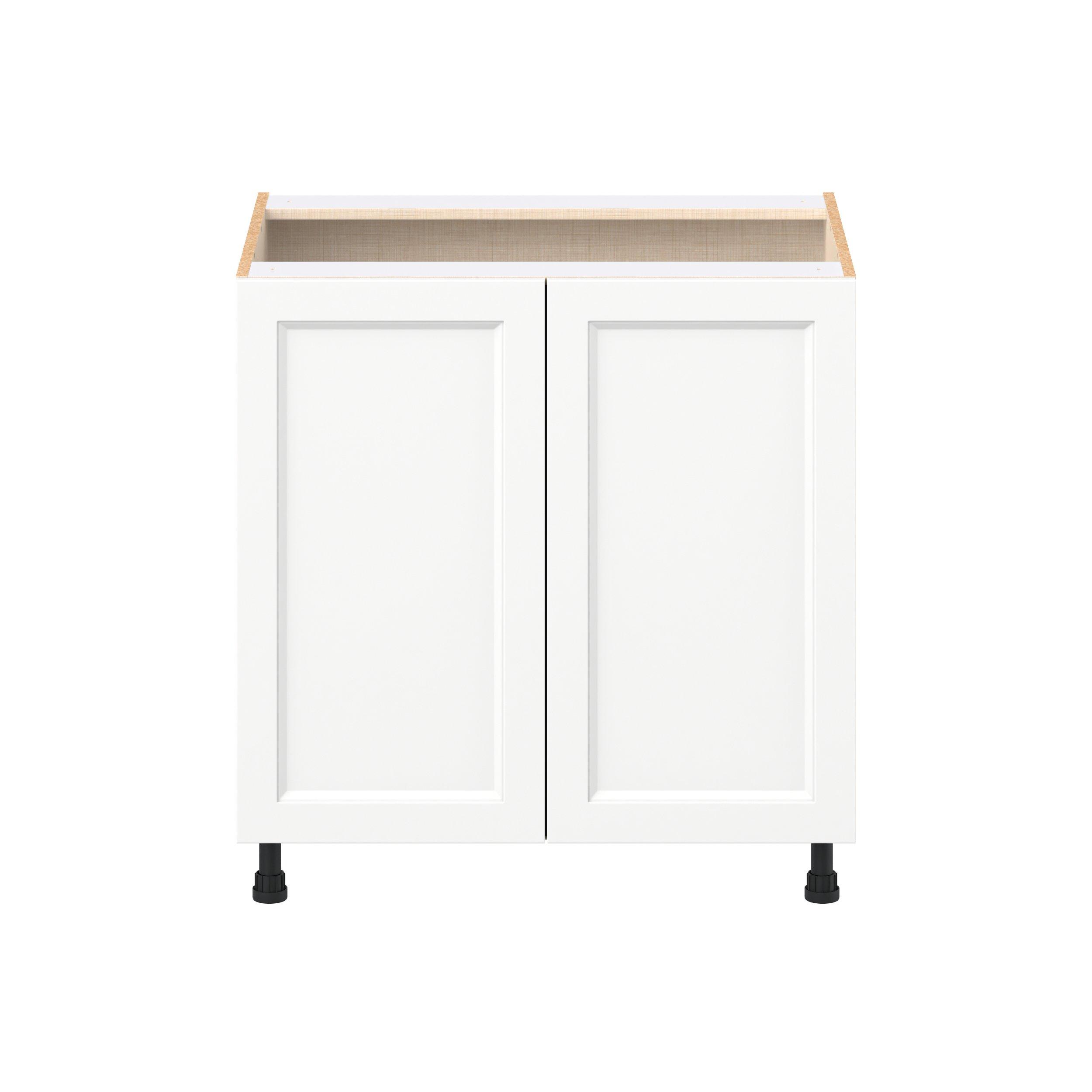 Peachtree 33 in. Painted Bright White Base Cabinet with Inner Pull-Out Drawer