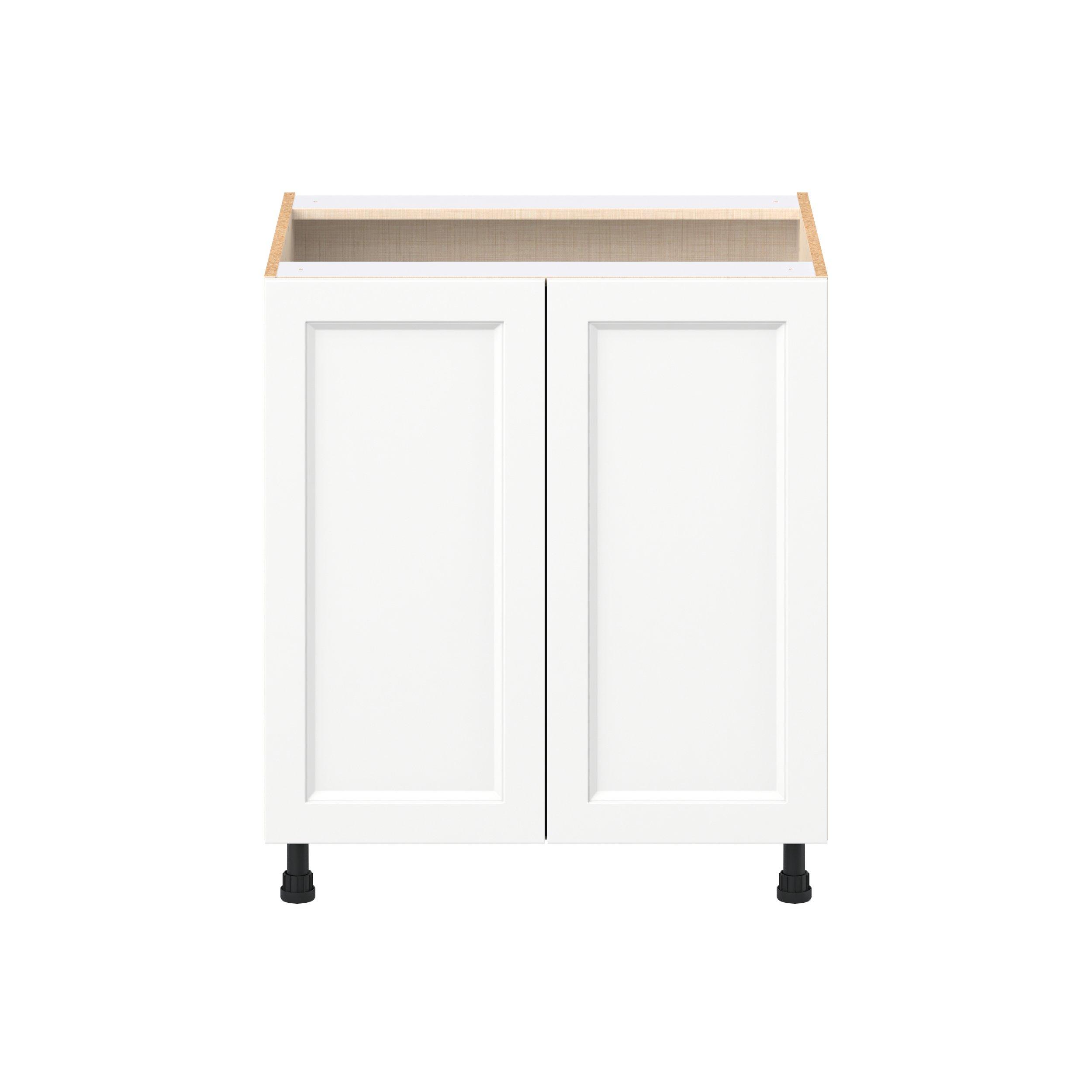 Peachtree 30 in. Painted Bright White Base Cabinet with Inner Pull-Out Drawer