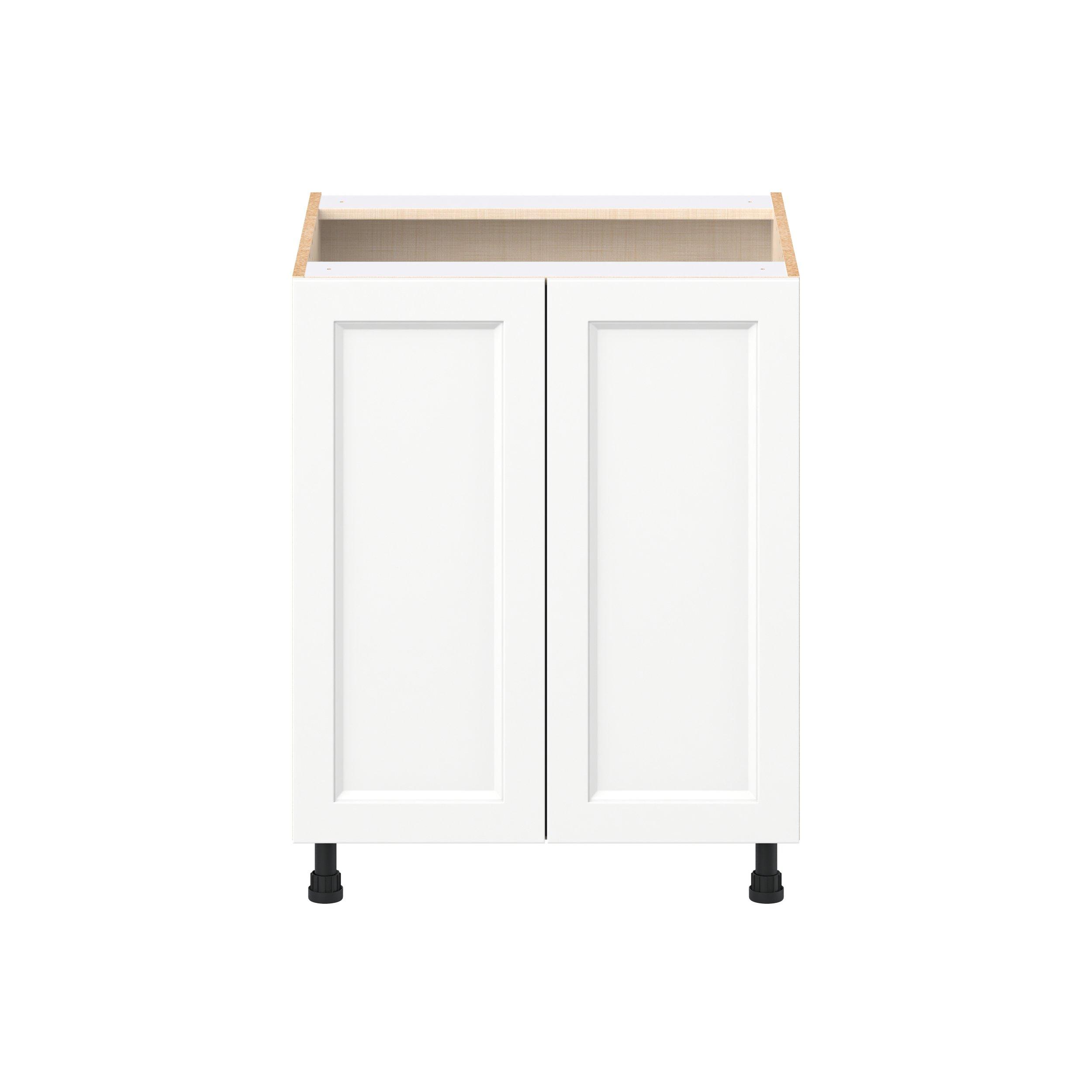 Peachtree 27 in. Painted Bright White Base Cabinet with Inner Pull-Out Drawer