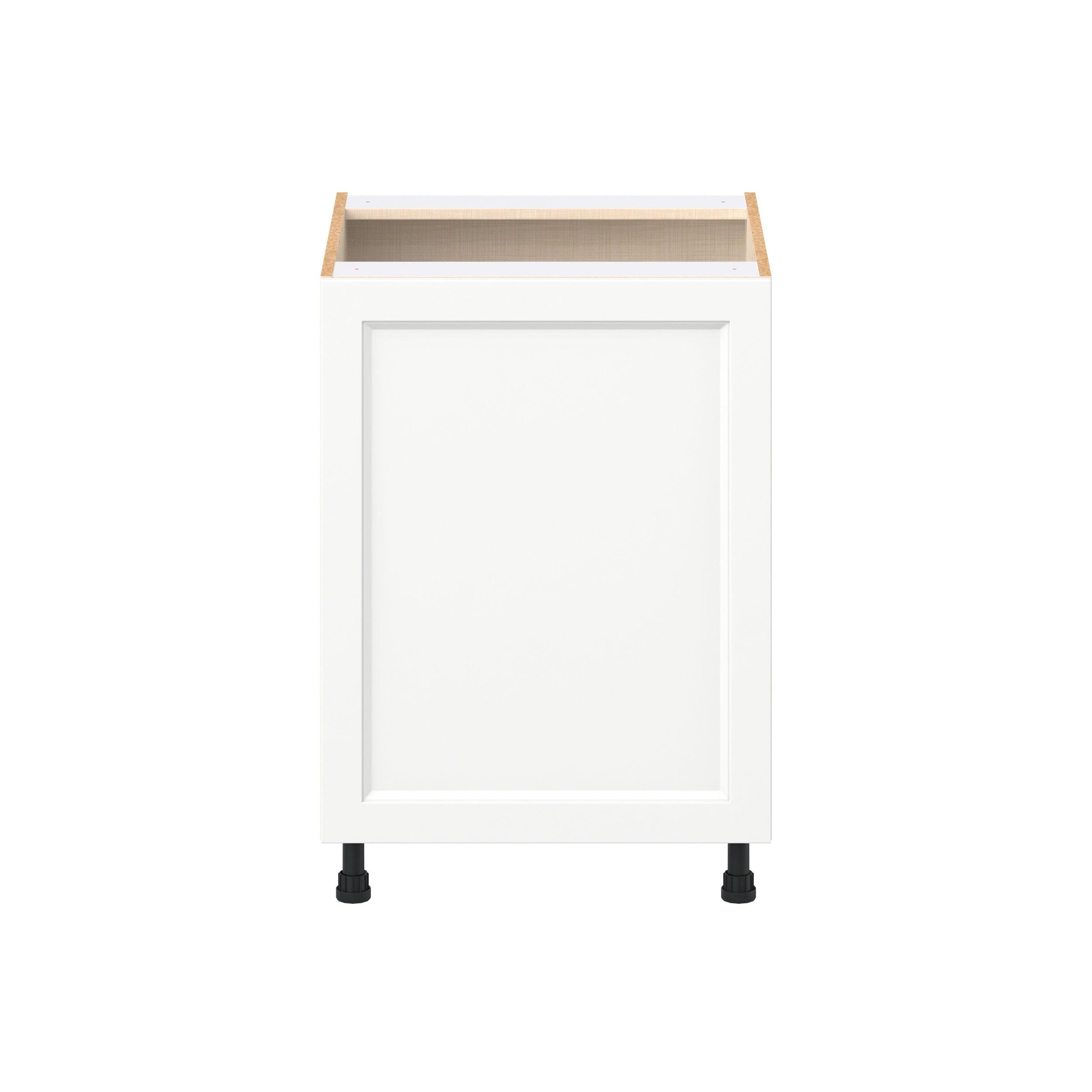 Peachtree 24 in. Painted Bright White Base Cabinet with Inner Pull-Out Drawer