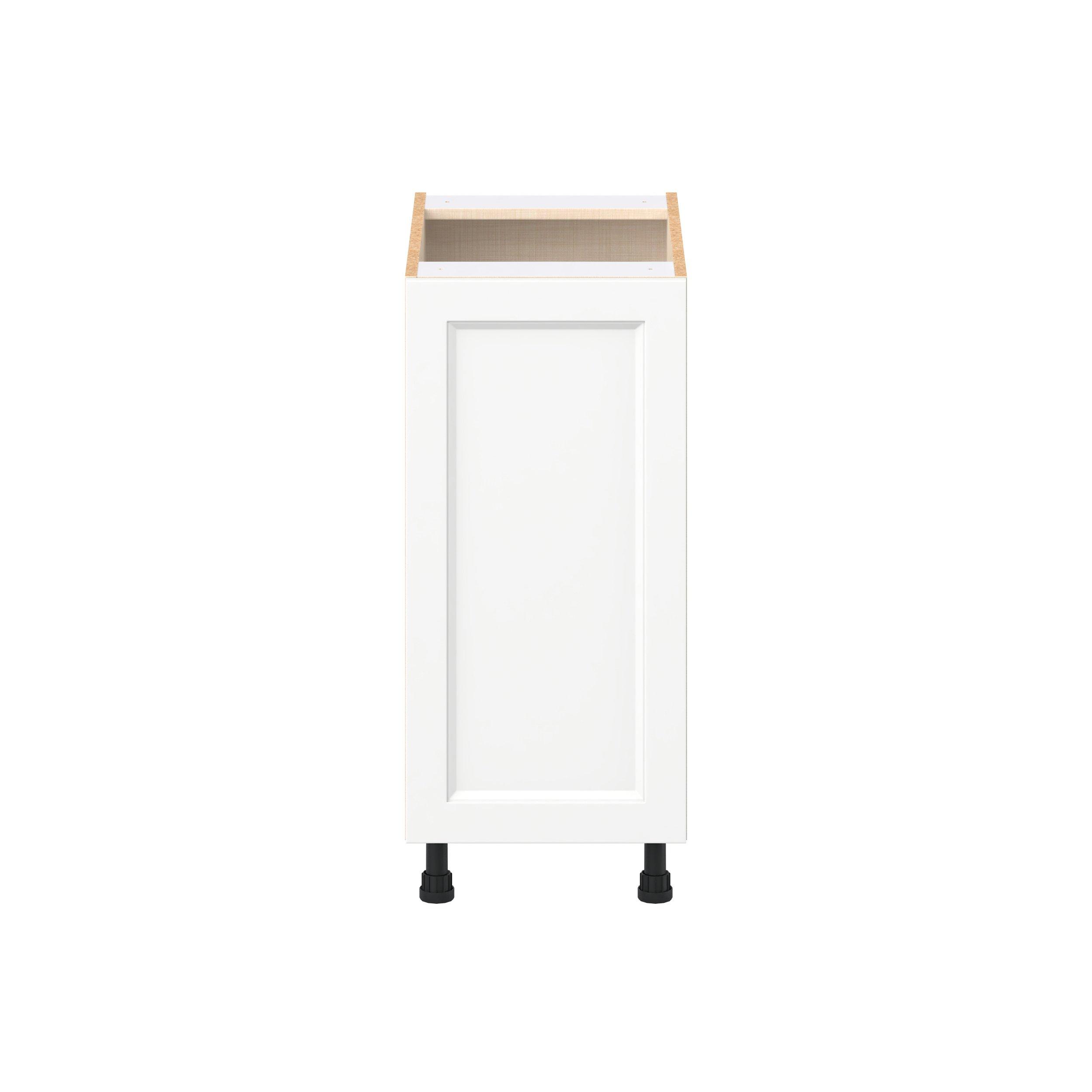 Peachtree 15 in. Painted Bright White Base Cabinet with Inner Pull-Out Drawer