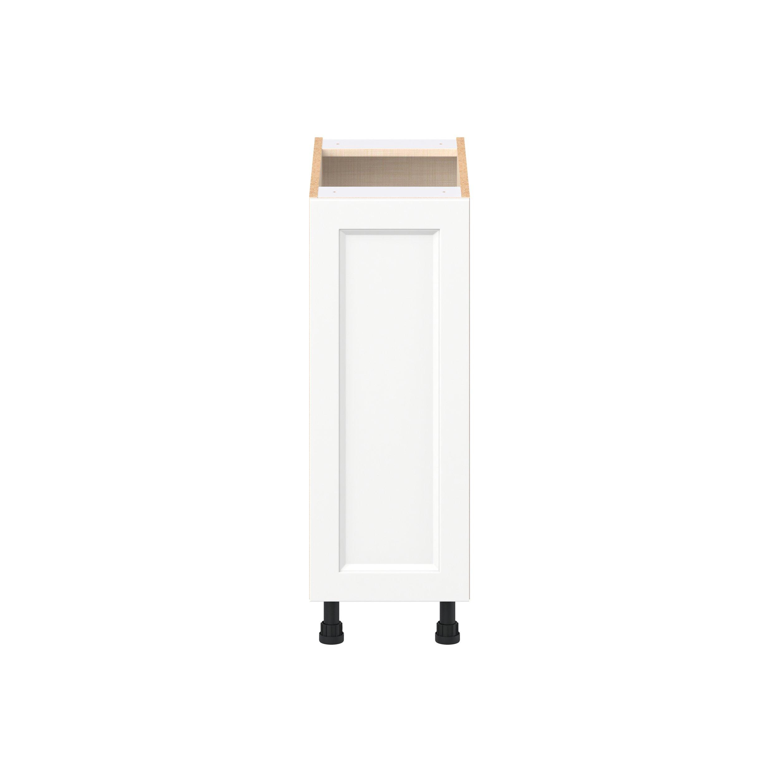 Peachtree 12 in. Painted Bright White Base Cabinet with Inner Pull-Out Drawer