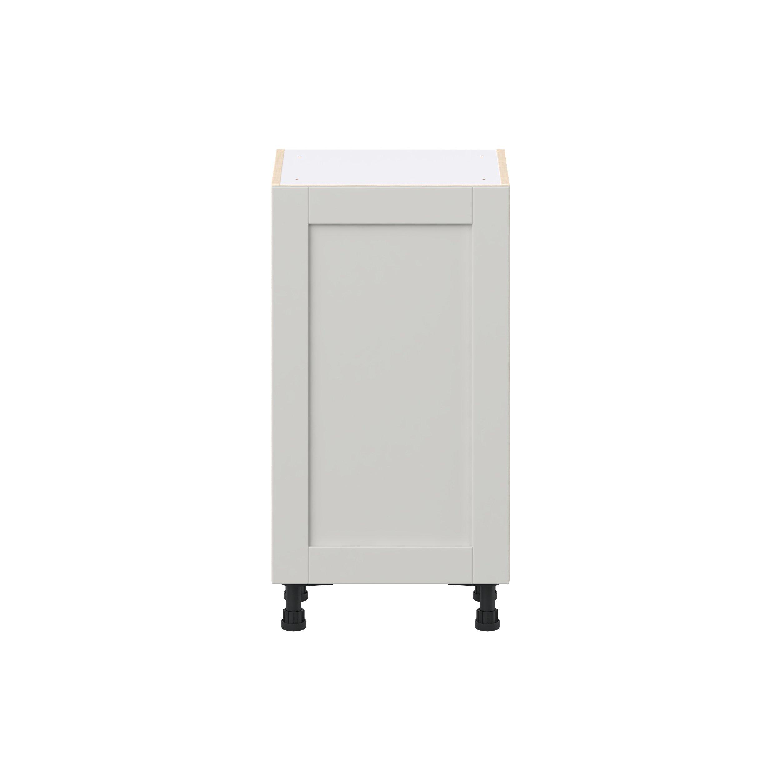 Summerhill 18 in. Light Gray Shallow Base Cabinet with Inner Pull-Out Drawer