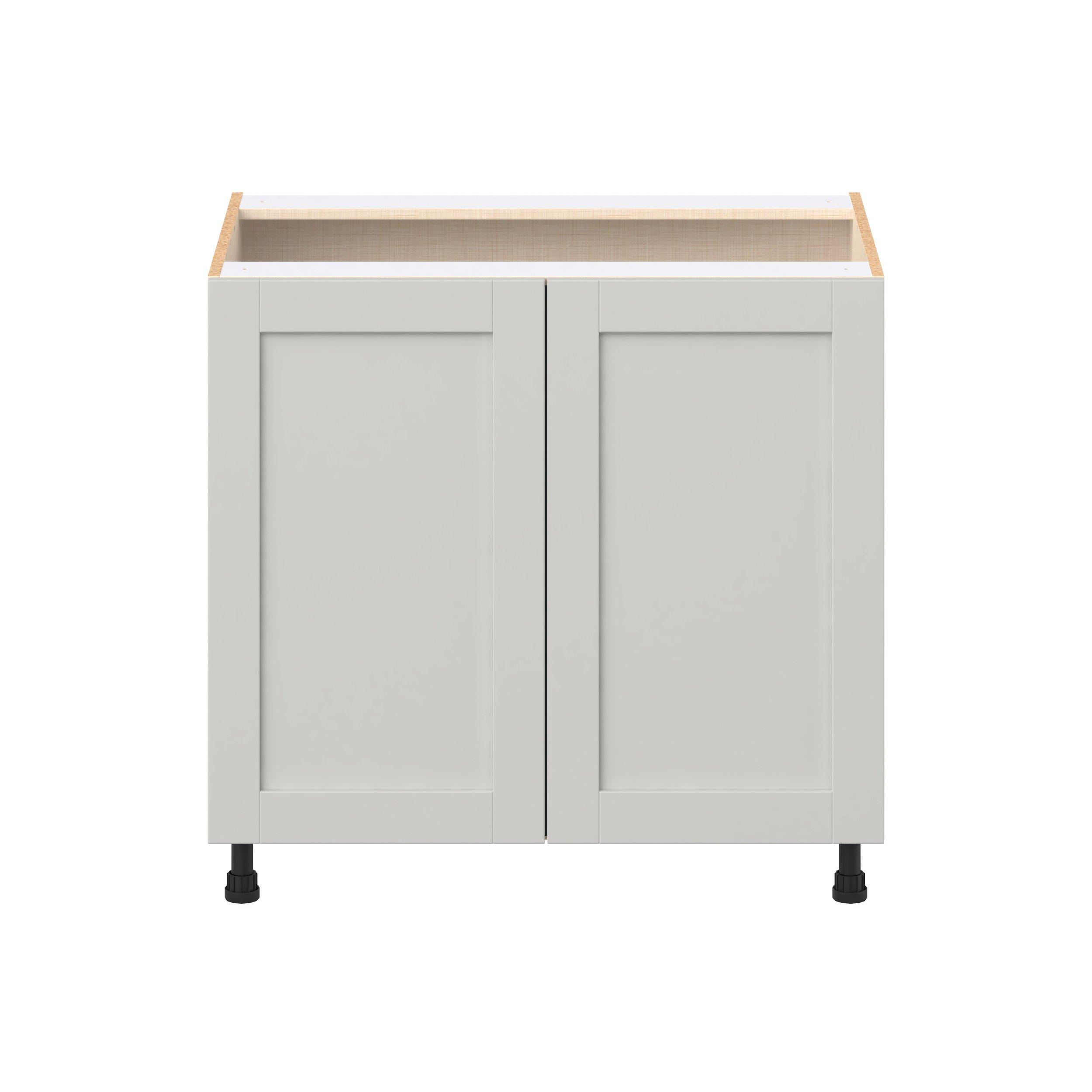 Summerhill 36 in. Light Gray Base Cabinet with Inner Pull-Out Drawer
