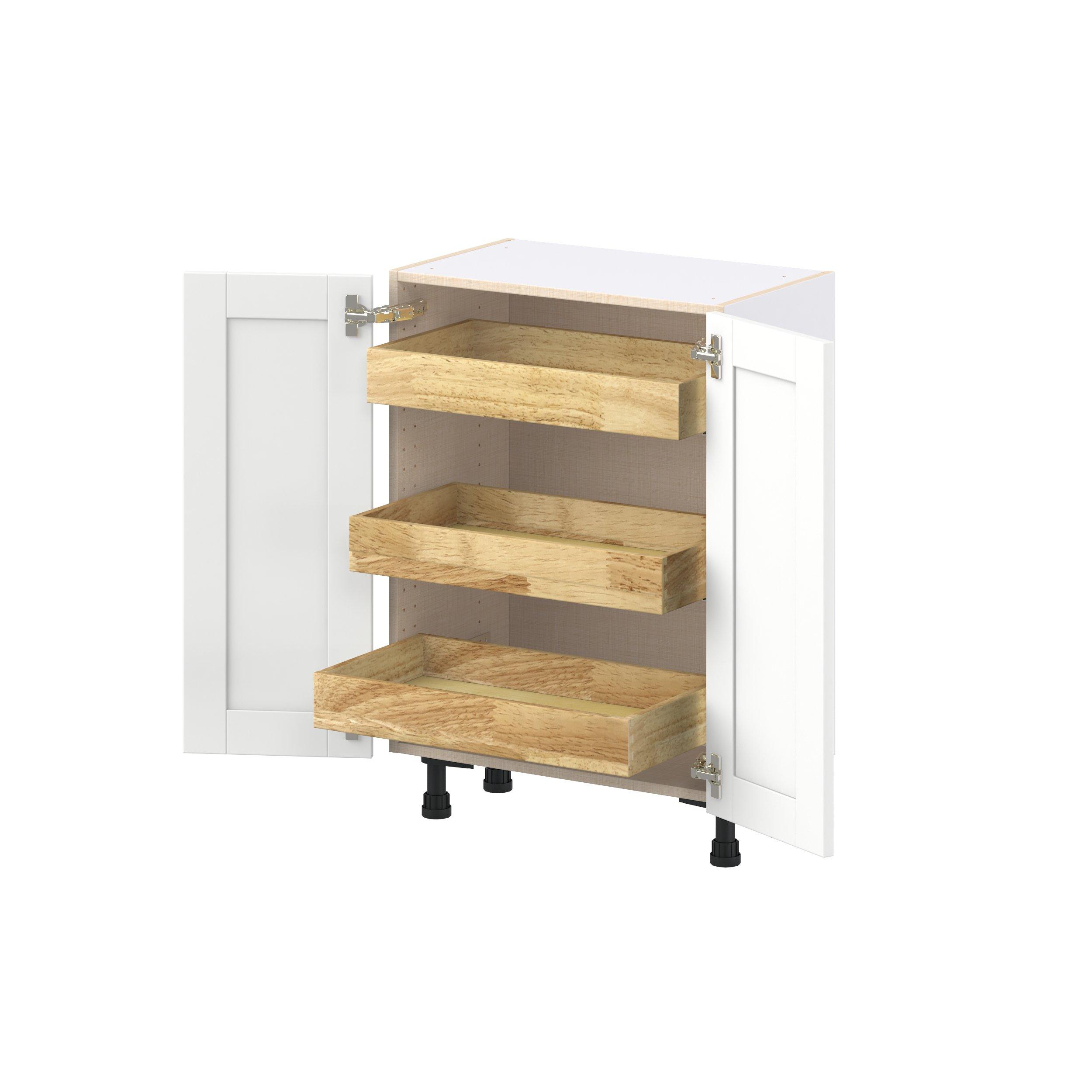 Summerhill 1 Door 3 Drawer Shallow Base Inner Pull Out Drawer Cabinet