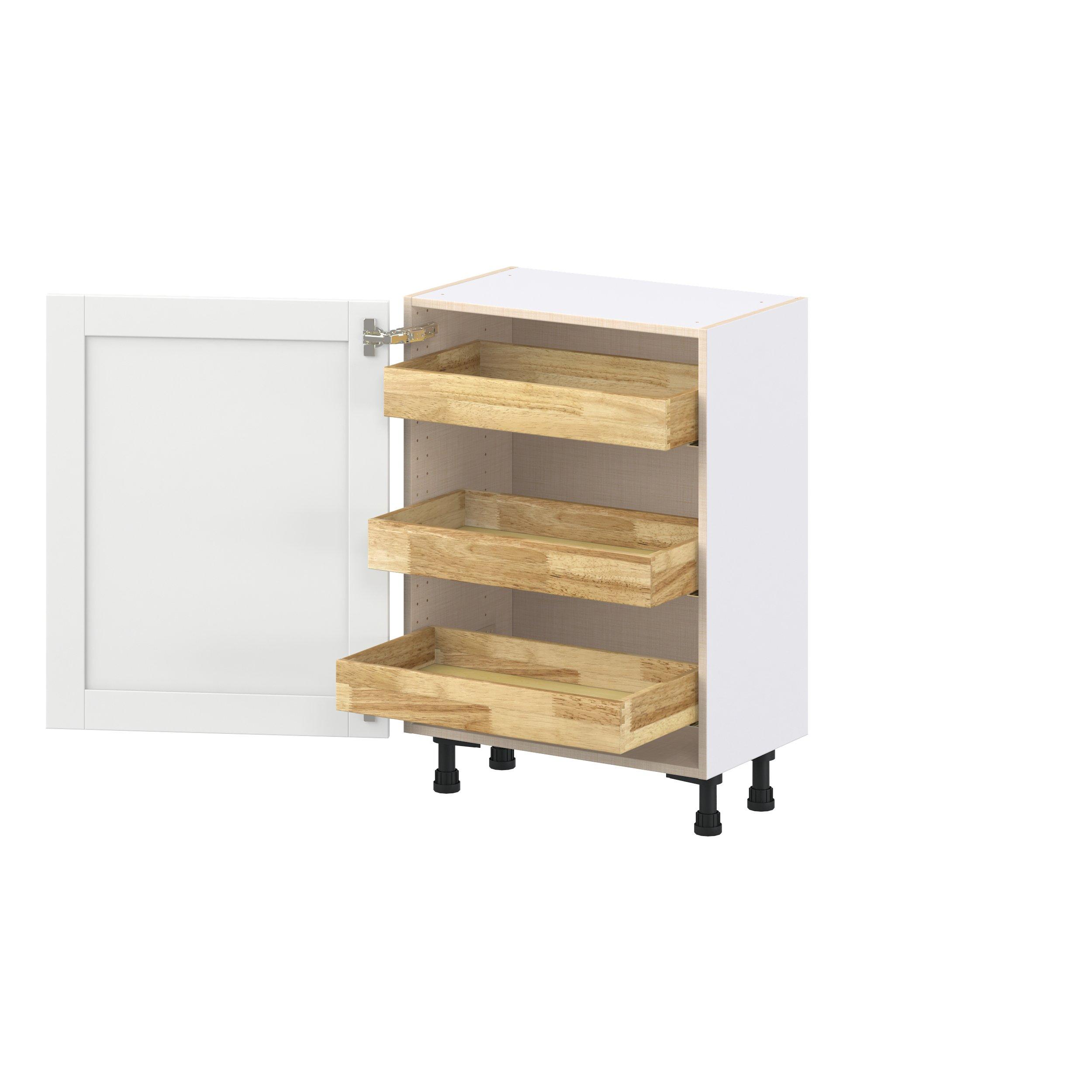 Summerhill 1 Door 3 Drawer Shallow Base Inner Pull Out Drawer Cabinet