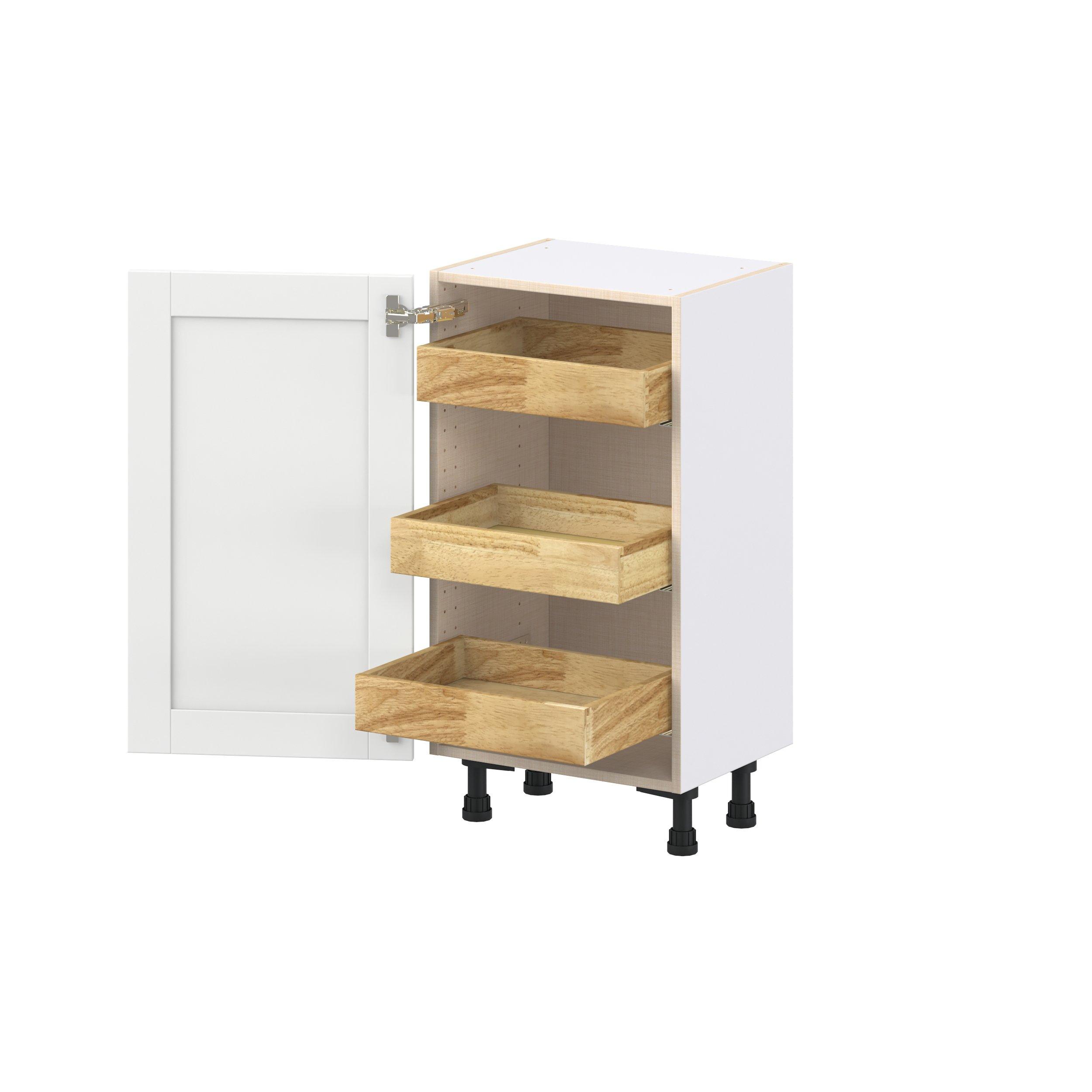 Summerhill 1 Door 3 Drawer Shallow Base Inner Pull Out Drawer Cabinet