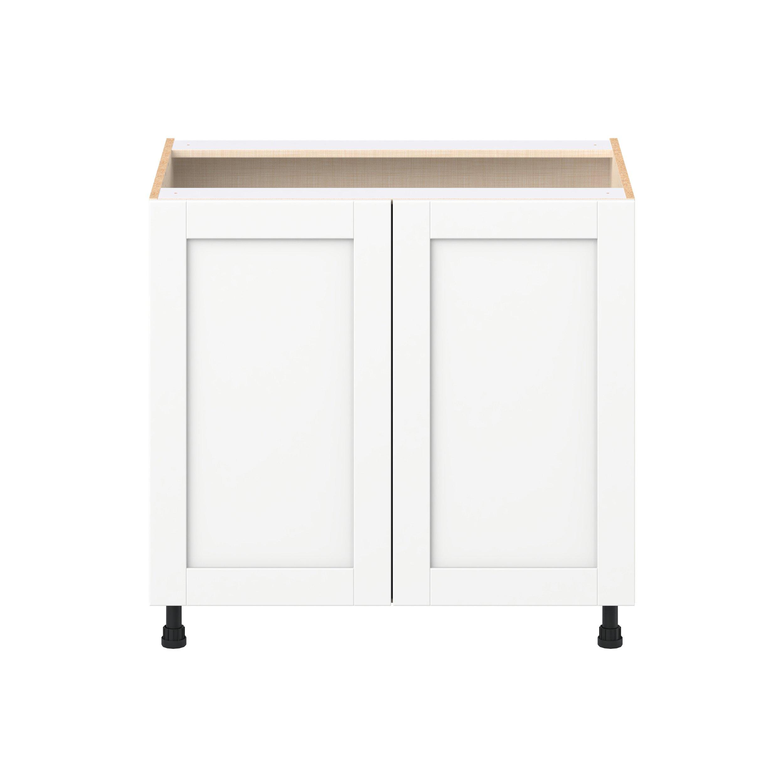 Summerhill 36 in. Bright White Base Cabinet with Inner Pull-Out Drawer