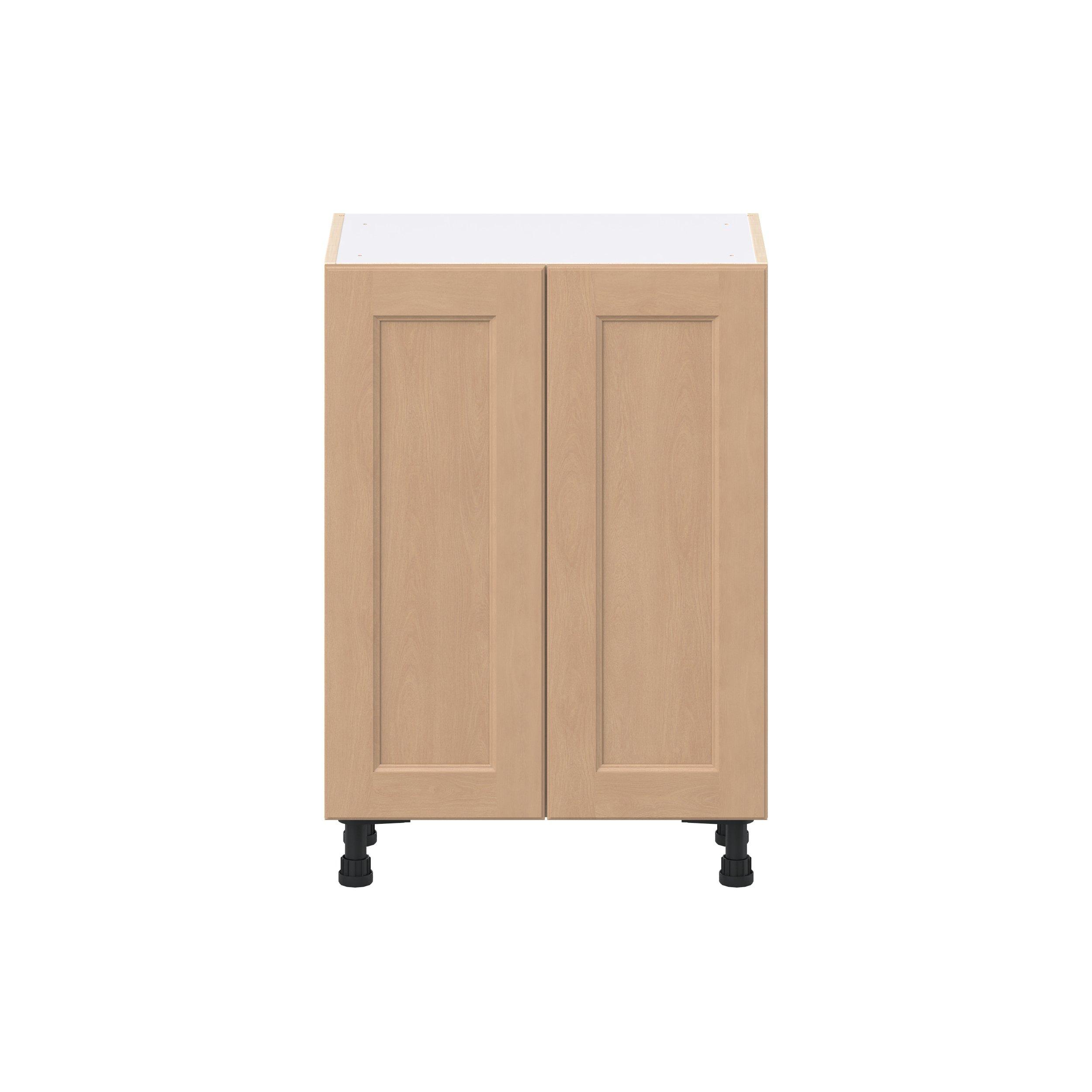 Sugarhill 24 in. Stained Sugar Cookie Shallow Base Cabinet with Inner Pull-Out Drawer