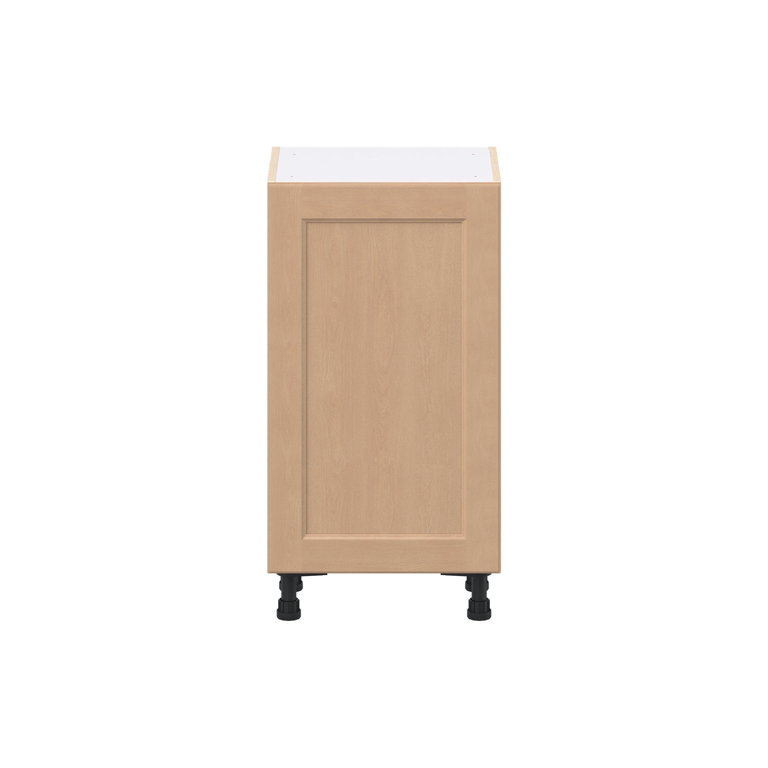 Sugarhill 18 in. Stained Sugar Cookie Shallow Base Cabinet with Inner Pull-Out Drawer