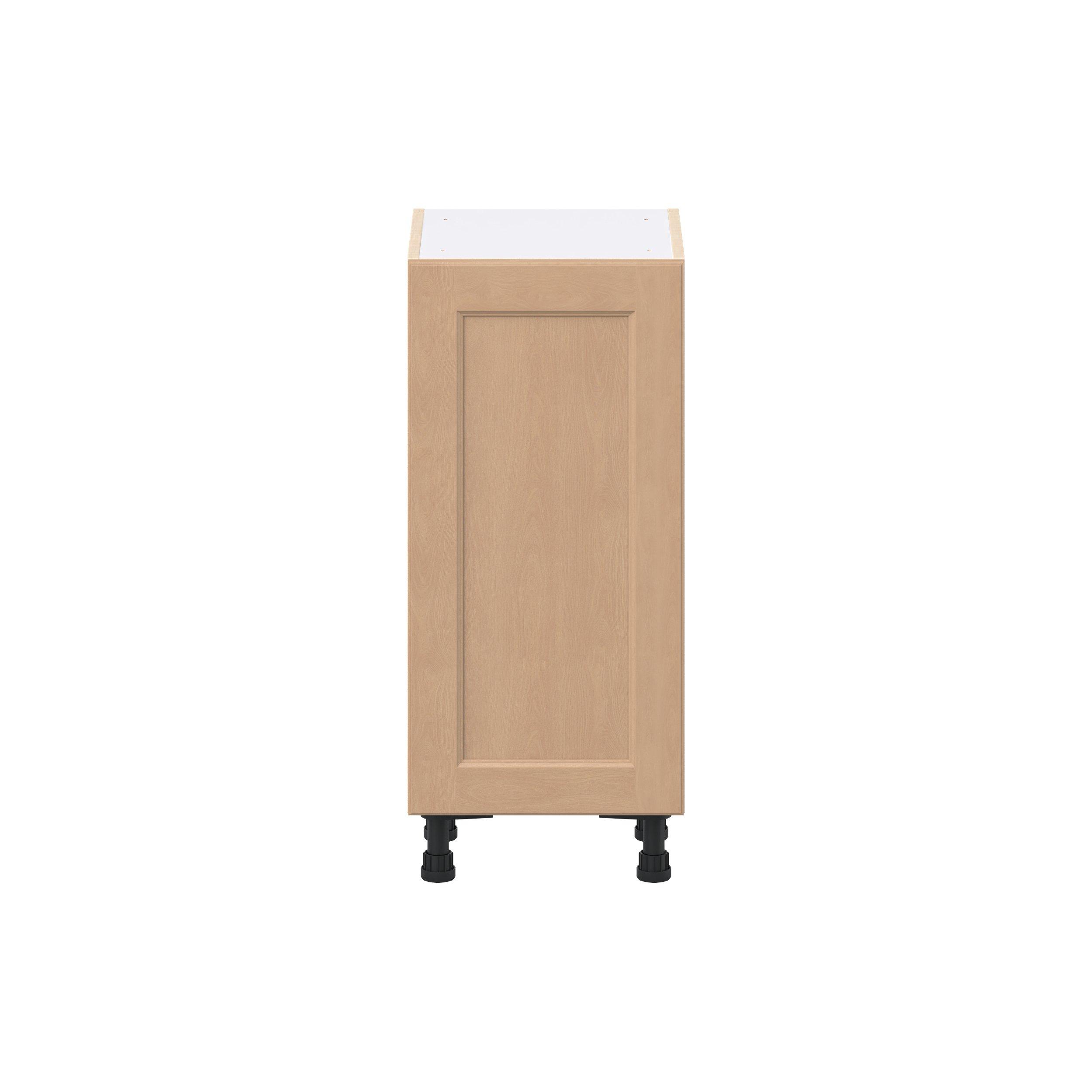Sugarhill 15 in. Stained Sugar Cookie Shallow Base Cabinet with Inner Pull-Out Drawer