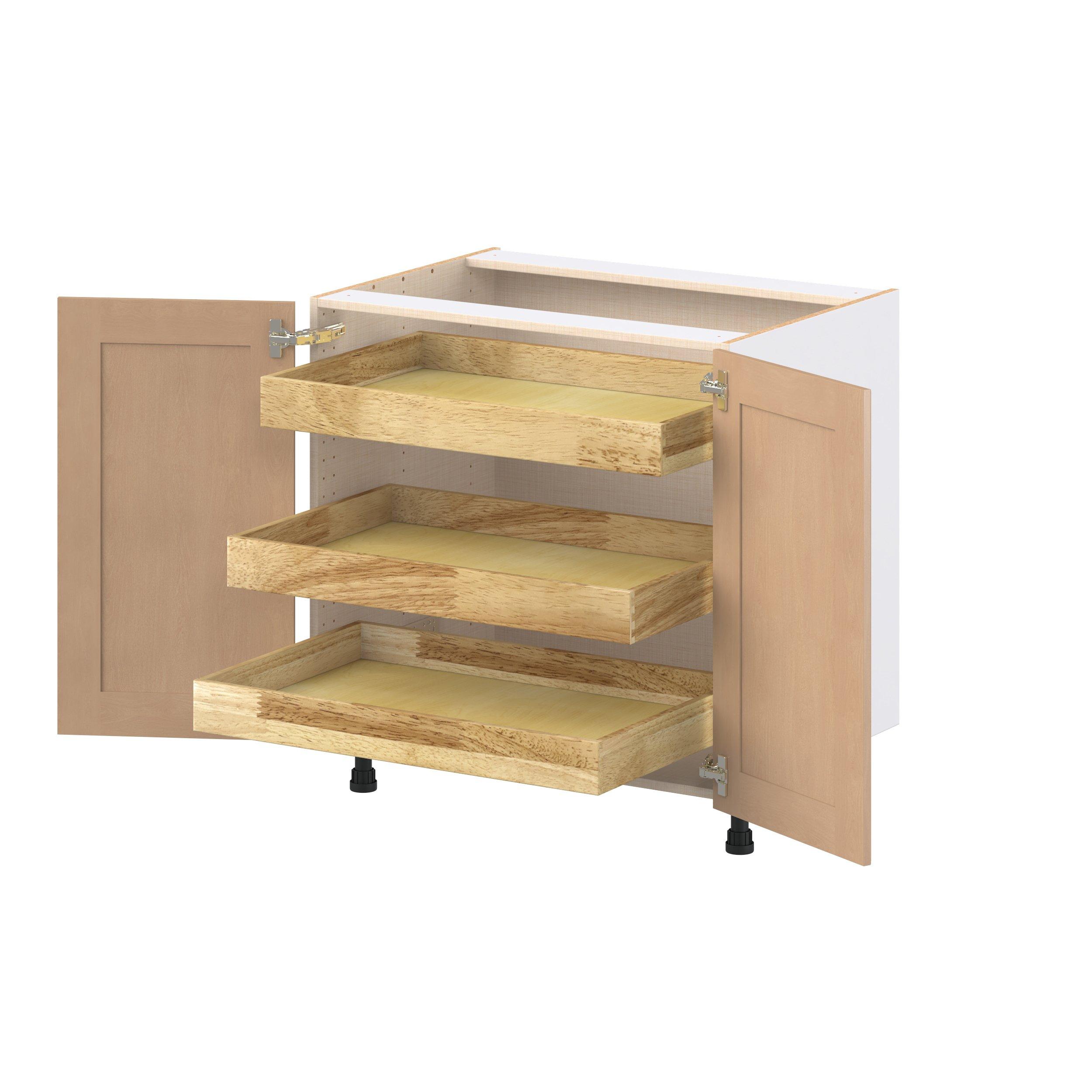 Sugarhill 33 in. Stained Sugar Cookie Base Cabinet with Inner Pull-Out Drawer