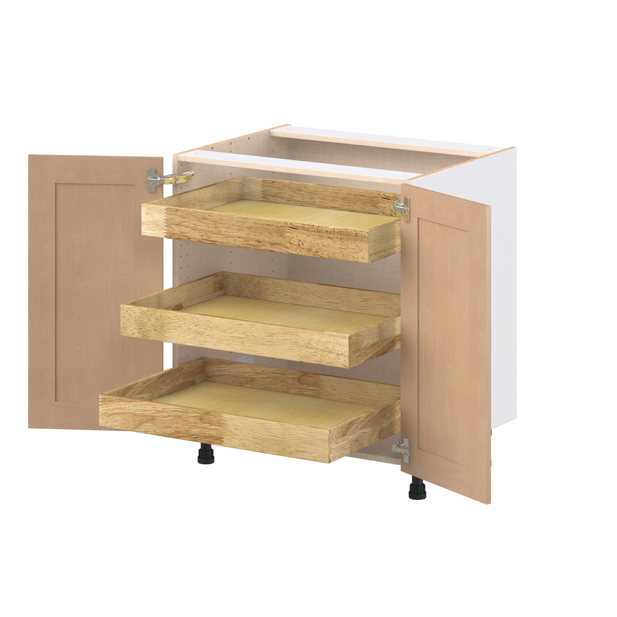 Sugarhill 30 in. Stained Sugar Cookie Base Cabinet with Inner Pull-Out Drawer