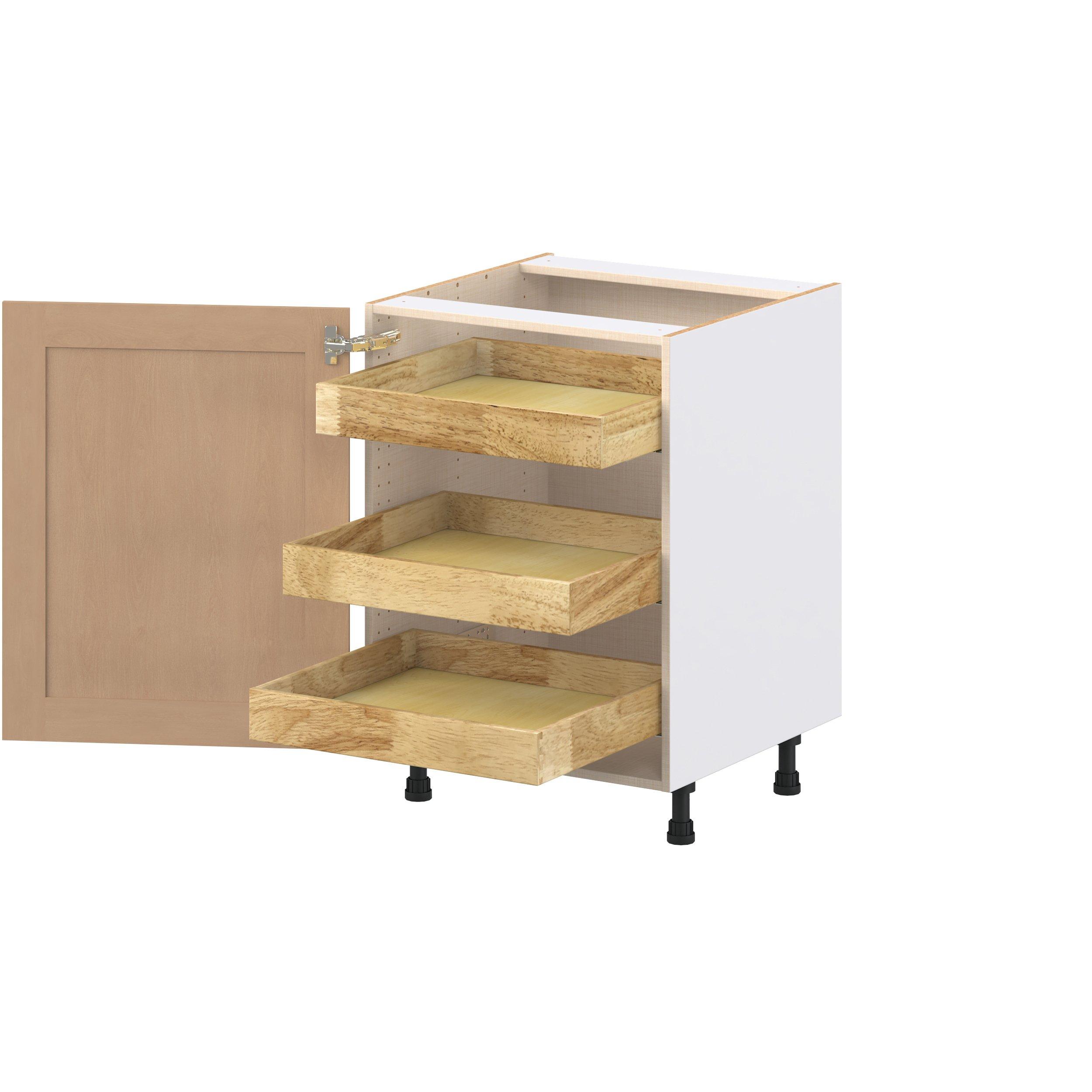 Sugarhill 24 in. Stained Sugar Cookie Base Cabinet with Inner Pull-Out Drawer