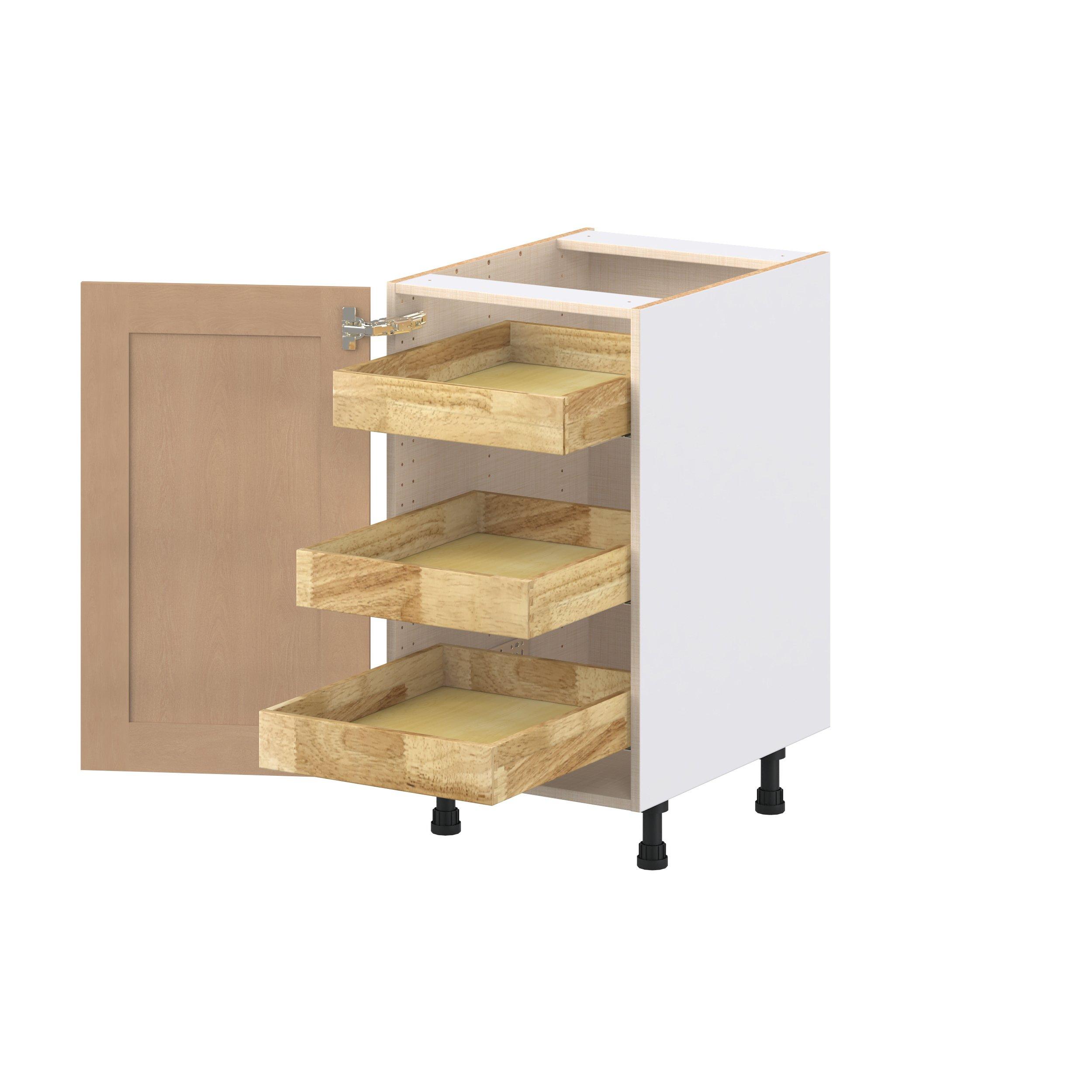 Sugarhill 18 in. Stained Sugar Cookie Base Cabinet with Inner Pull-Out Drawer