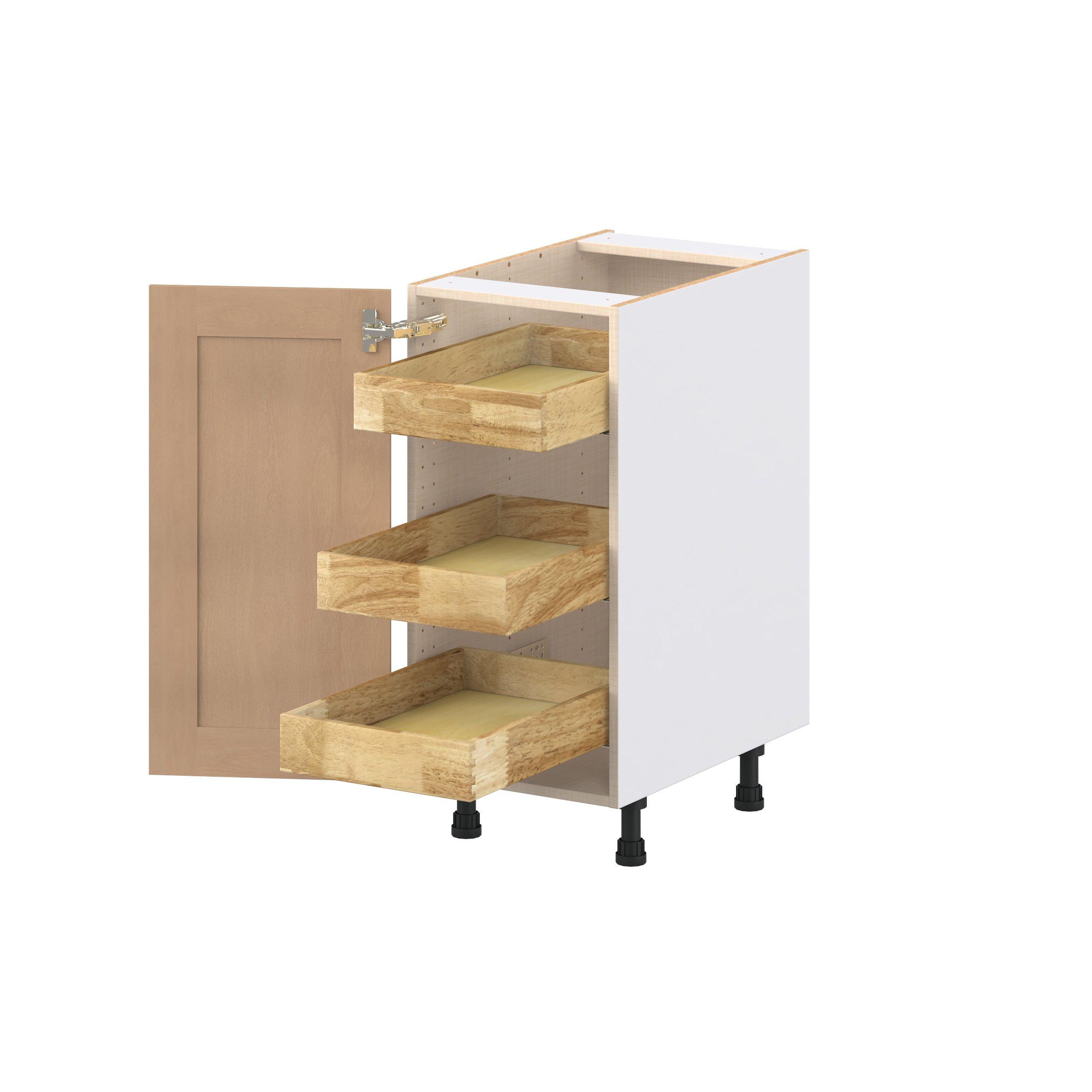 Sugarhill 15 in. Stained Sugar Cookie Base Cabinet with Inner Pull-Out Drawer