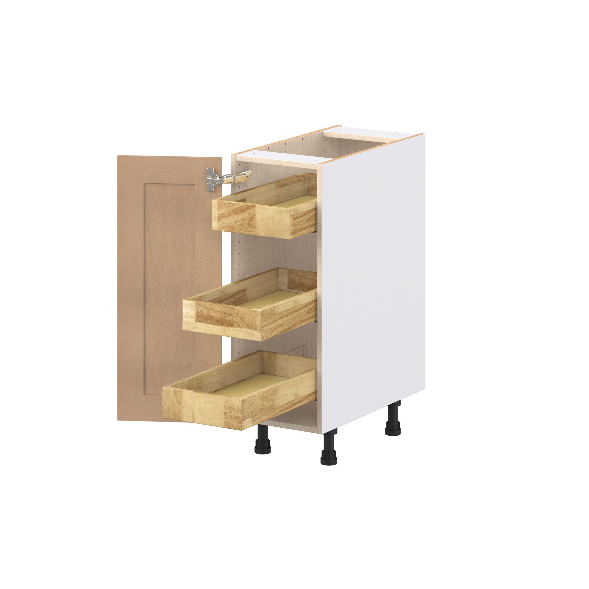 Sugarhill 12 in. Stained Sugar Cookie Base Cabinet with Inner Pull-Out Drawer