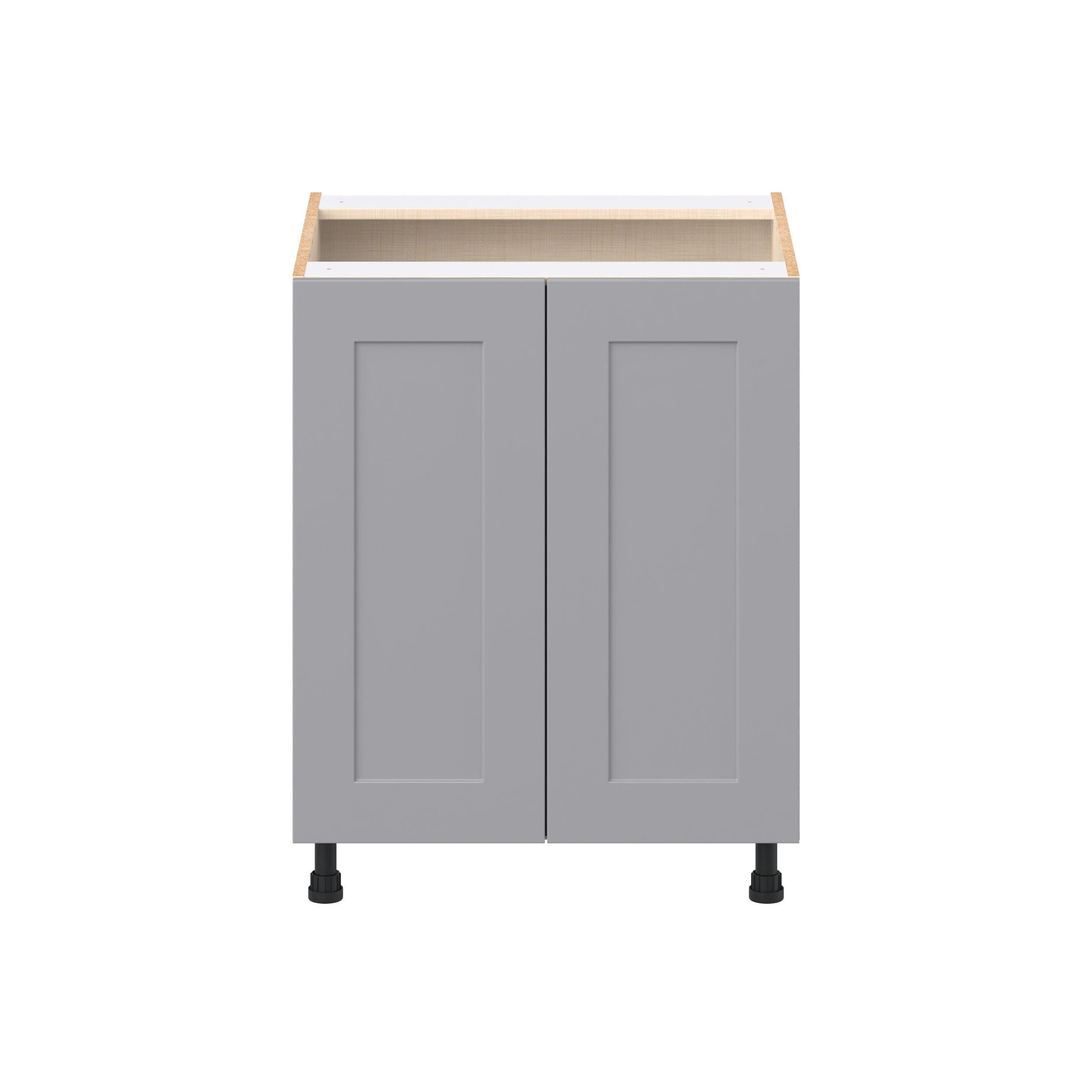 Candler 27 in. Painted Slate Gray Base Cabinet with Inner Pull-Out Drawer