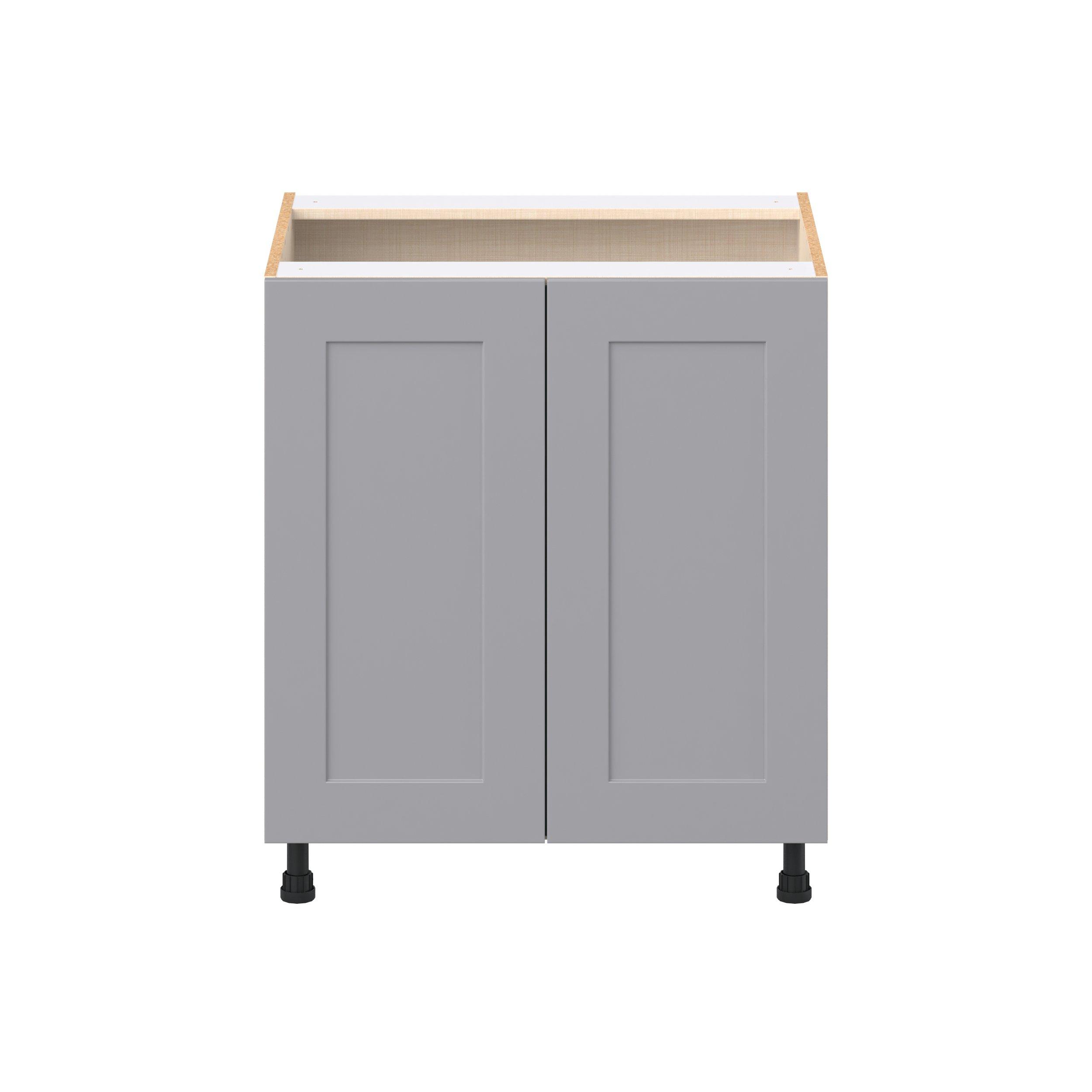 Candler 30 in. Painted Slate Gray Base Cabinet with Inner Pull-Out Drawer