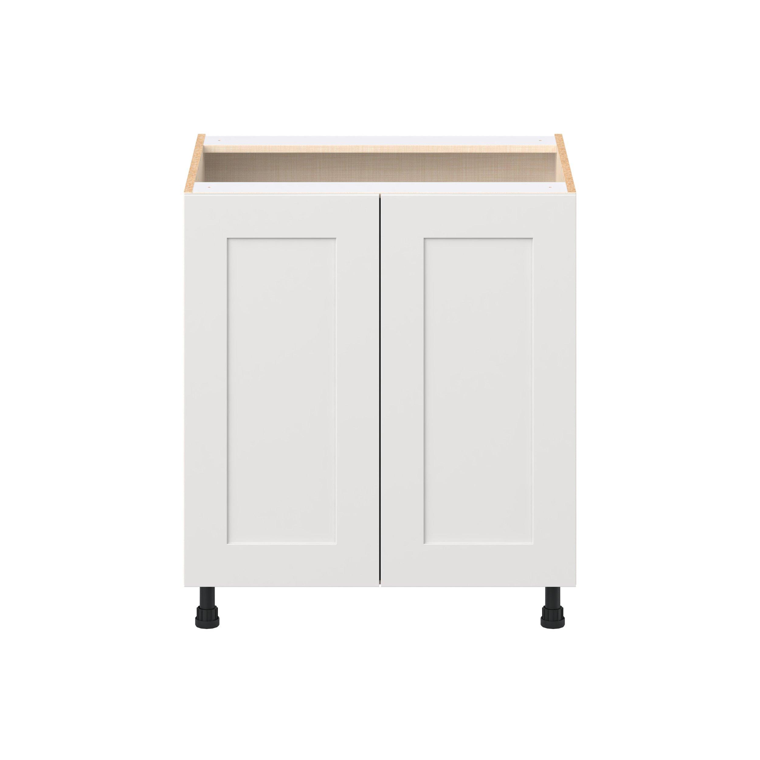 Candler 30 in. Painted Warm White Base Cabinet with Inner Pull-Out Drawer