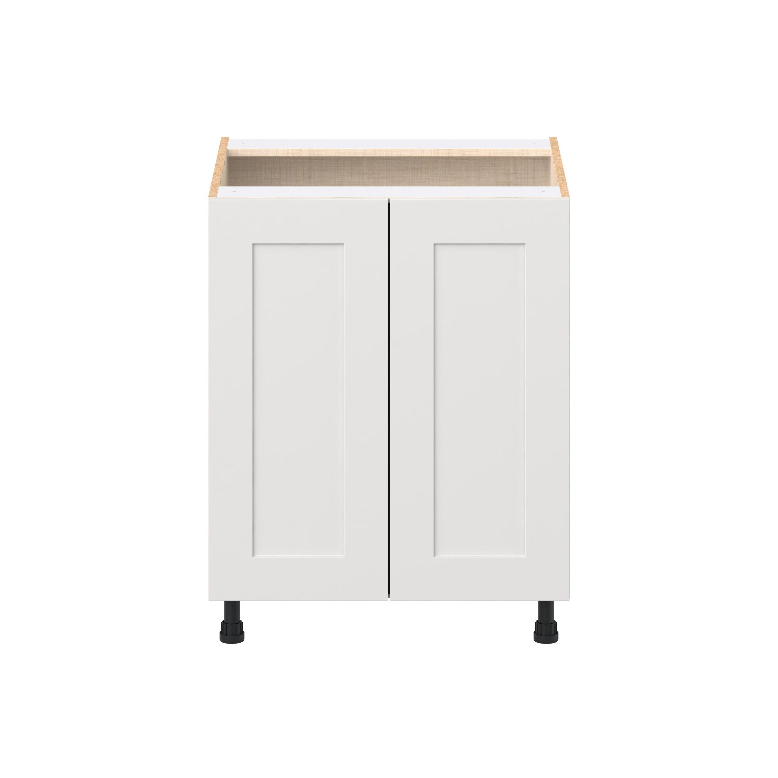 Candler 27 in. Painted Warm White Base Cabinet with Inner Pull-Out Drawer