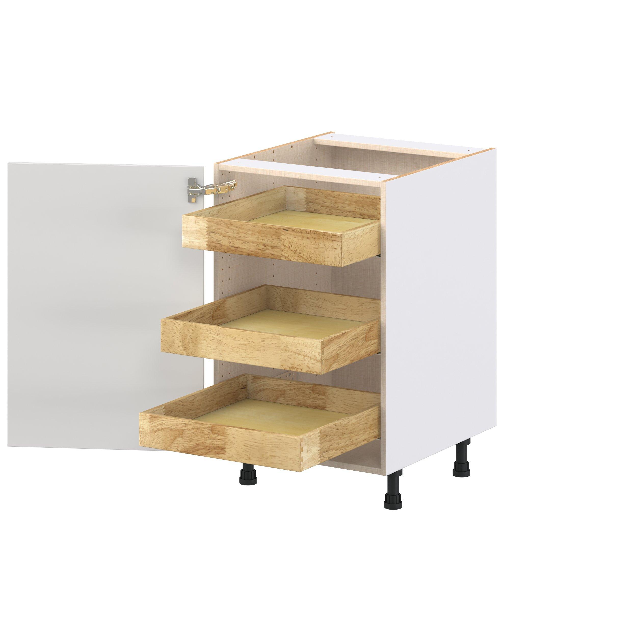 Candler 1 Door 3 Drawer Inner Pull-Out Drawer Base Cabinet