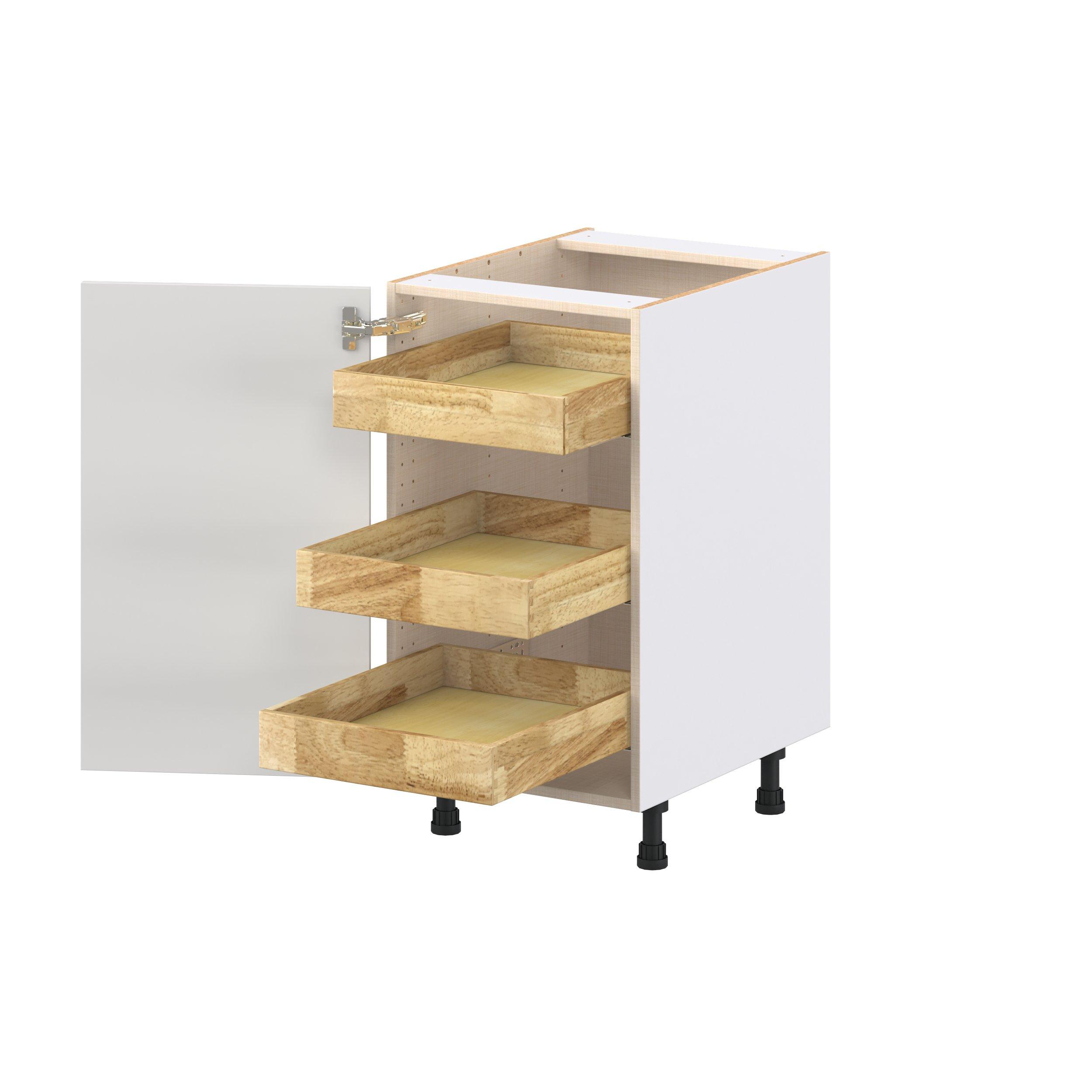 Candler 1 Door 3 Drawer Inner Pull-Out Drawer Base Cabinet