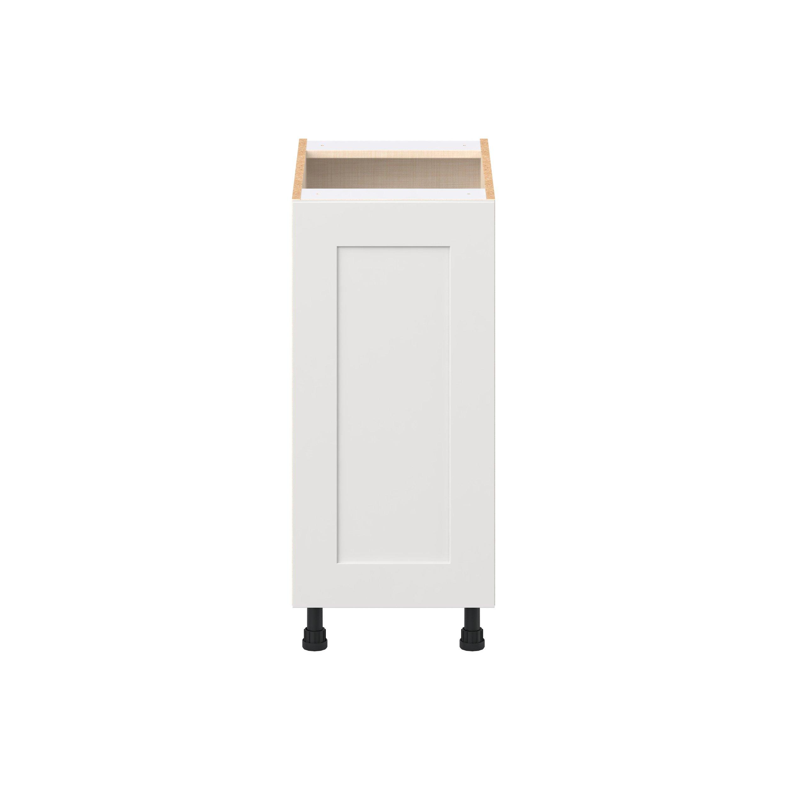 Candler 15 in. Painted Warm White Base Cabinet with Inner Pull-Out Drawer