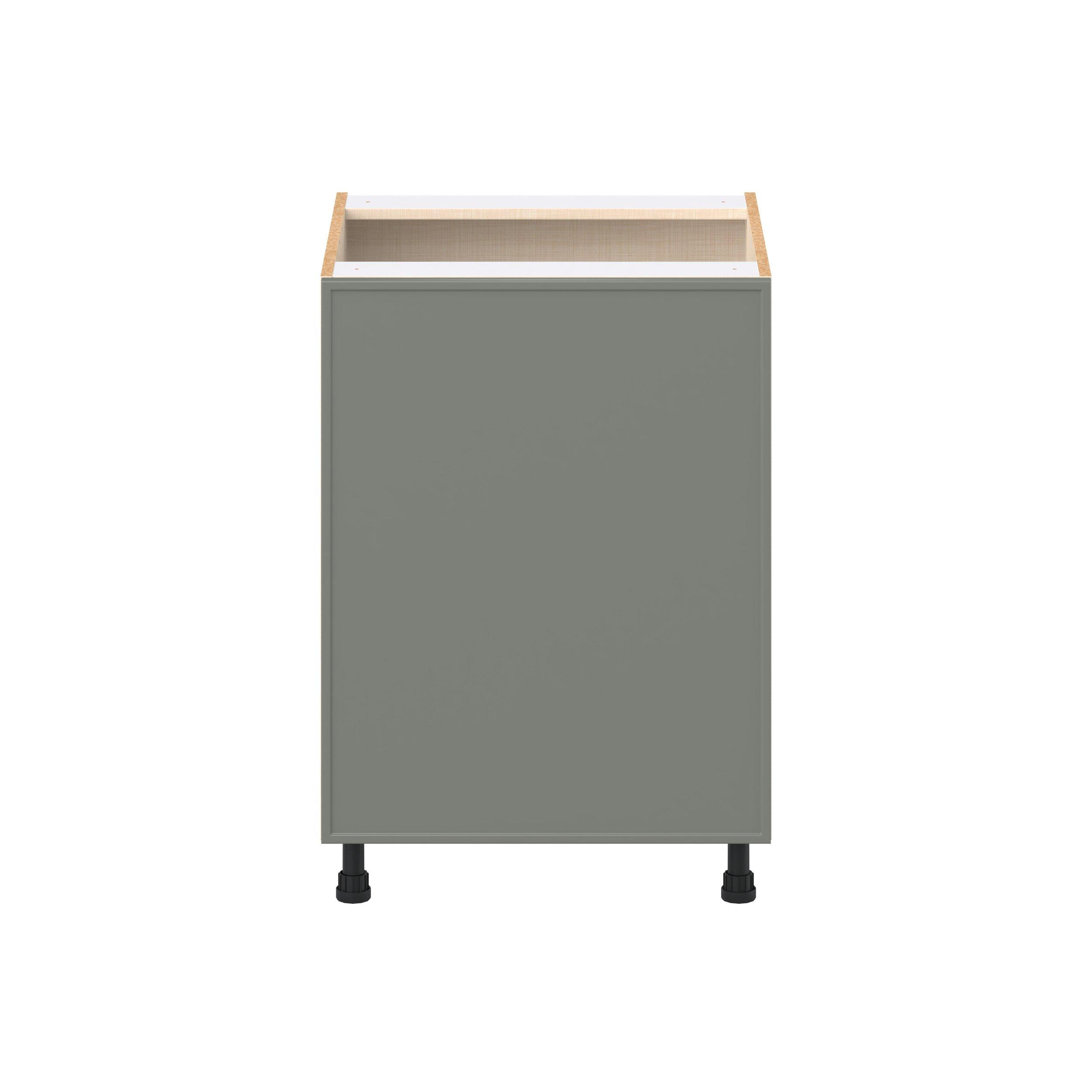 Linden 24 in. Painted Moss Green Base Cabinet with Inner Pull-Out Drawer