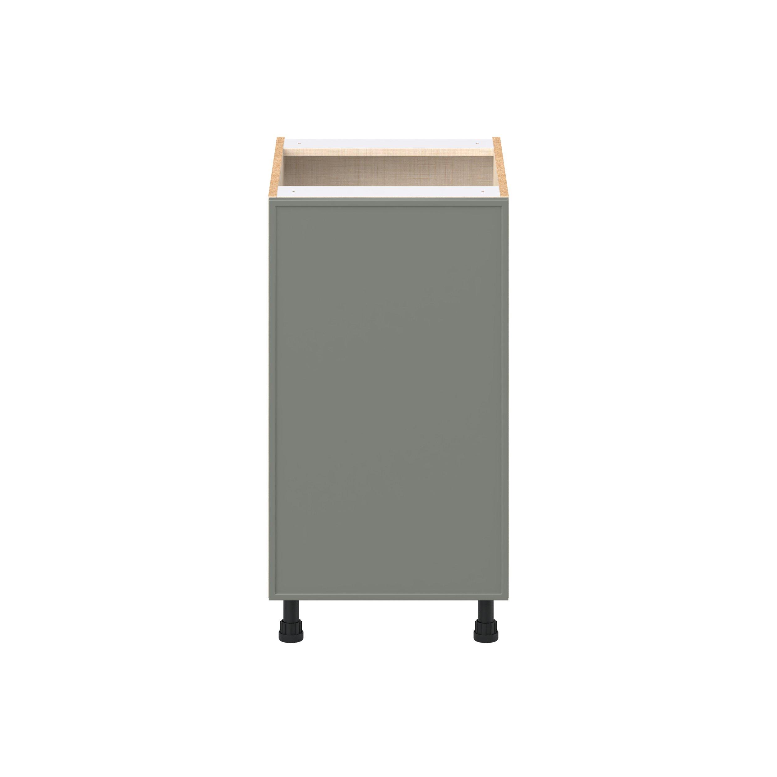 Linden 18 in. Painted Moss Green Base Cabinet with Inner Pull-Out Drawer