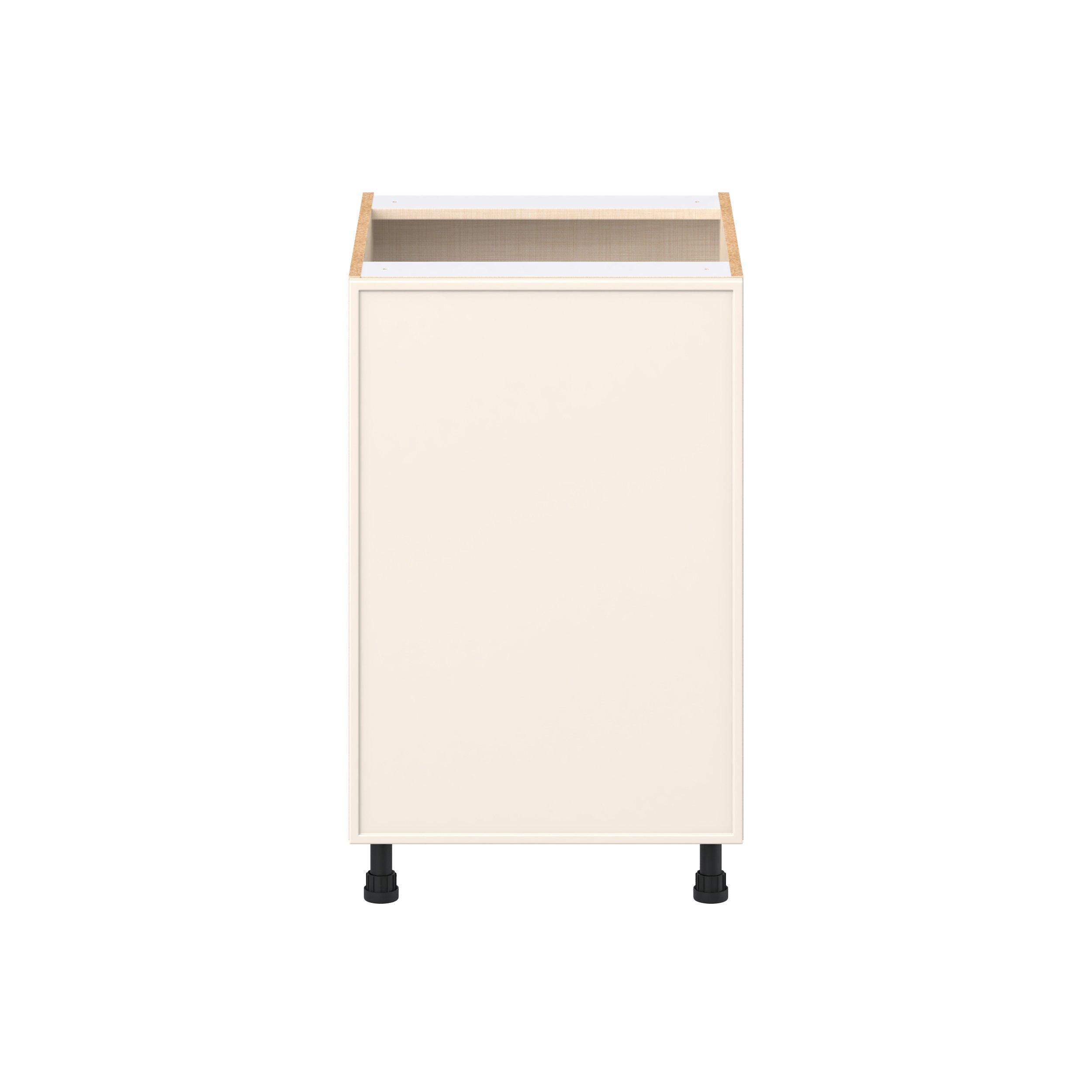 Linden 21 in. Painted Washed Linen Base Cabinet with Inner Pull-Out Drawer