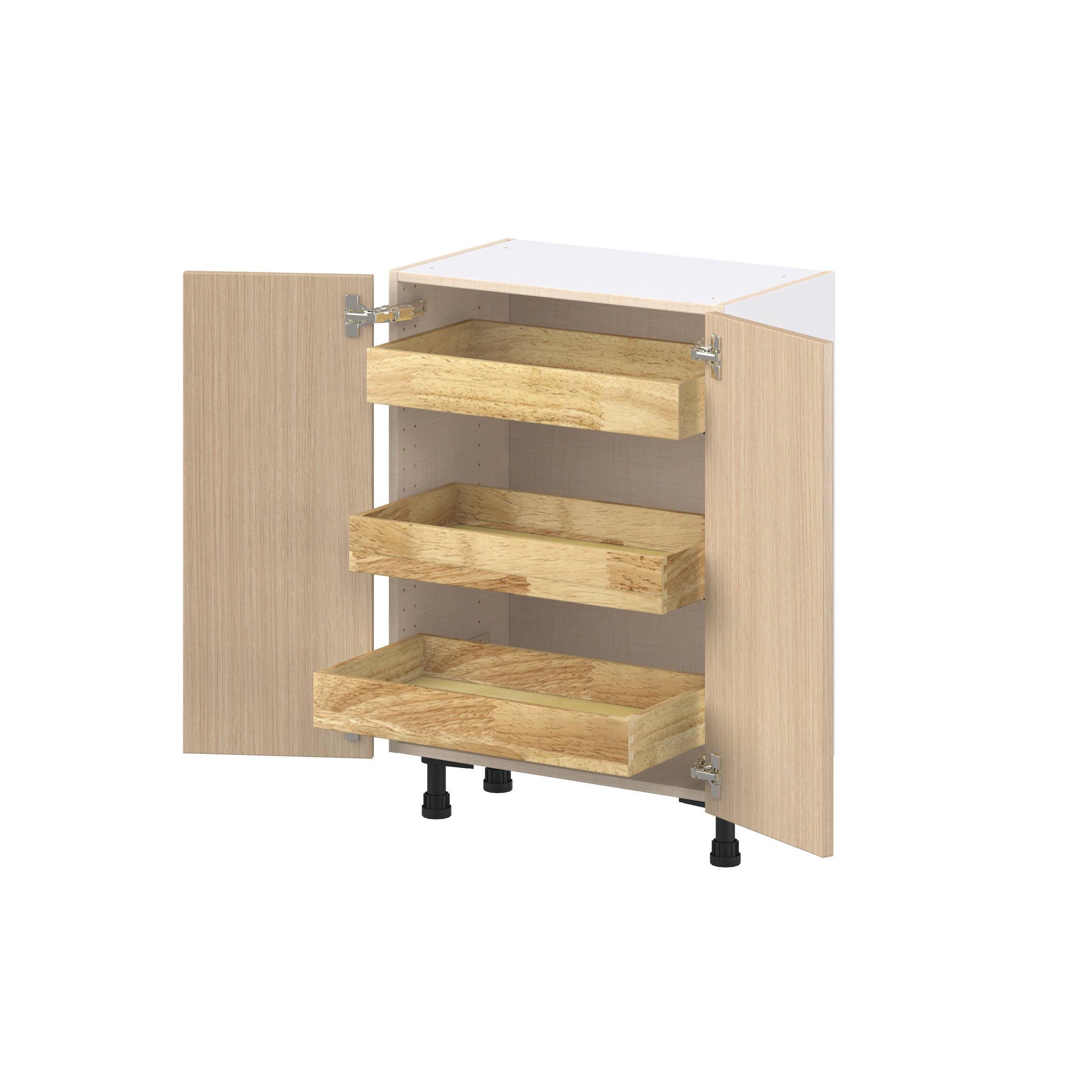 Glenwood 24 in. Mojavi Oak Shallow Base Cabinet with Inner Pull-Out Drawer