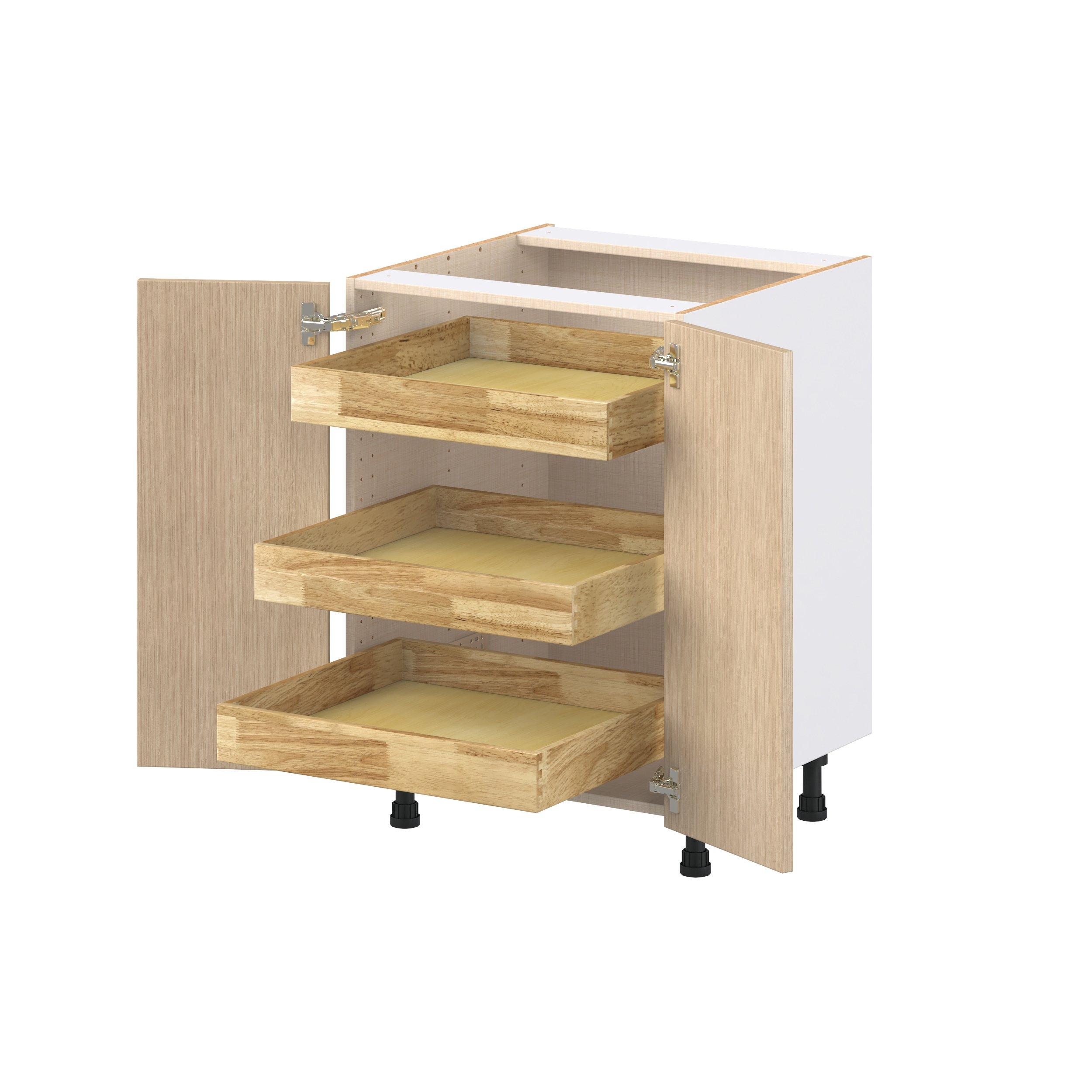 Glenwood 24 in. Mojavi Oak Shallow Base Cabinet with Inner Pull-Out Drawer