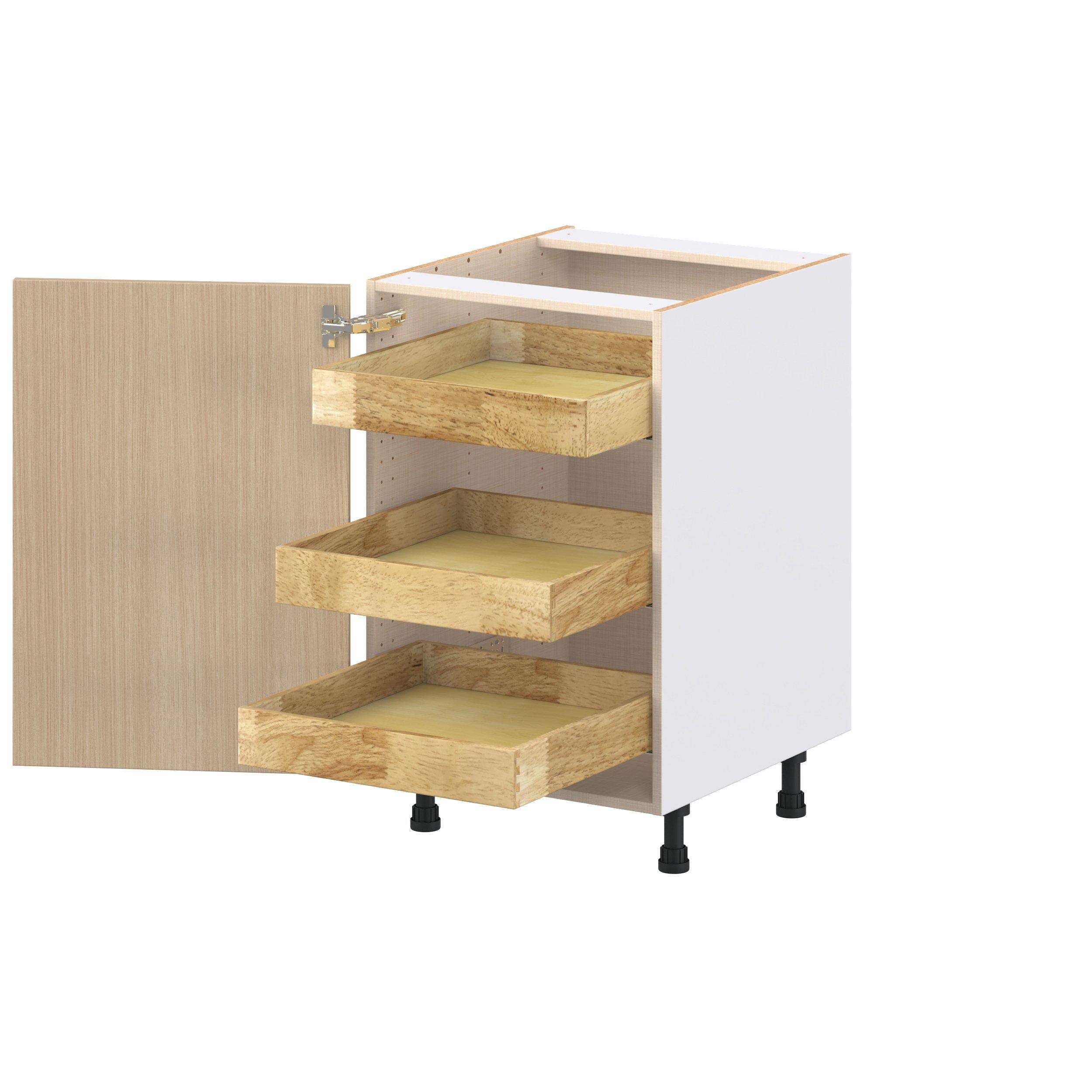 Glenwood 21 in. Mojavi Oak Base Cabinet with Inner Pull-Out Drawer