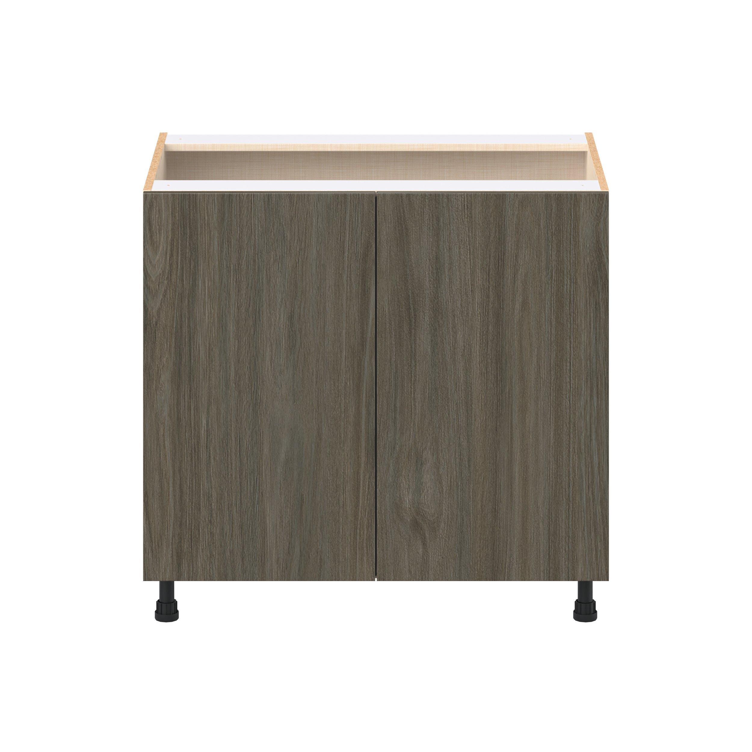 Glenwood 36 in. Burnt Walnut Base Cabinet with Inner Pull-Out Drawer