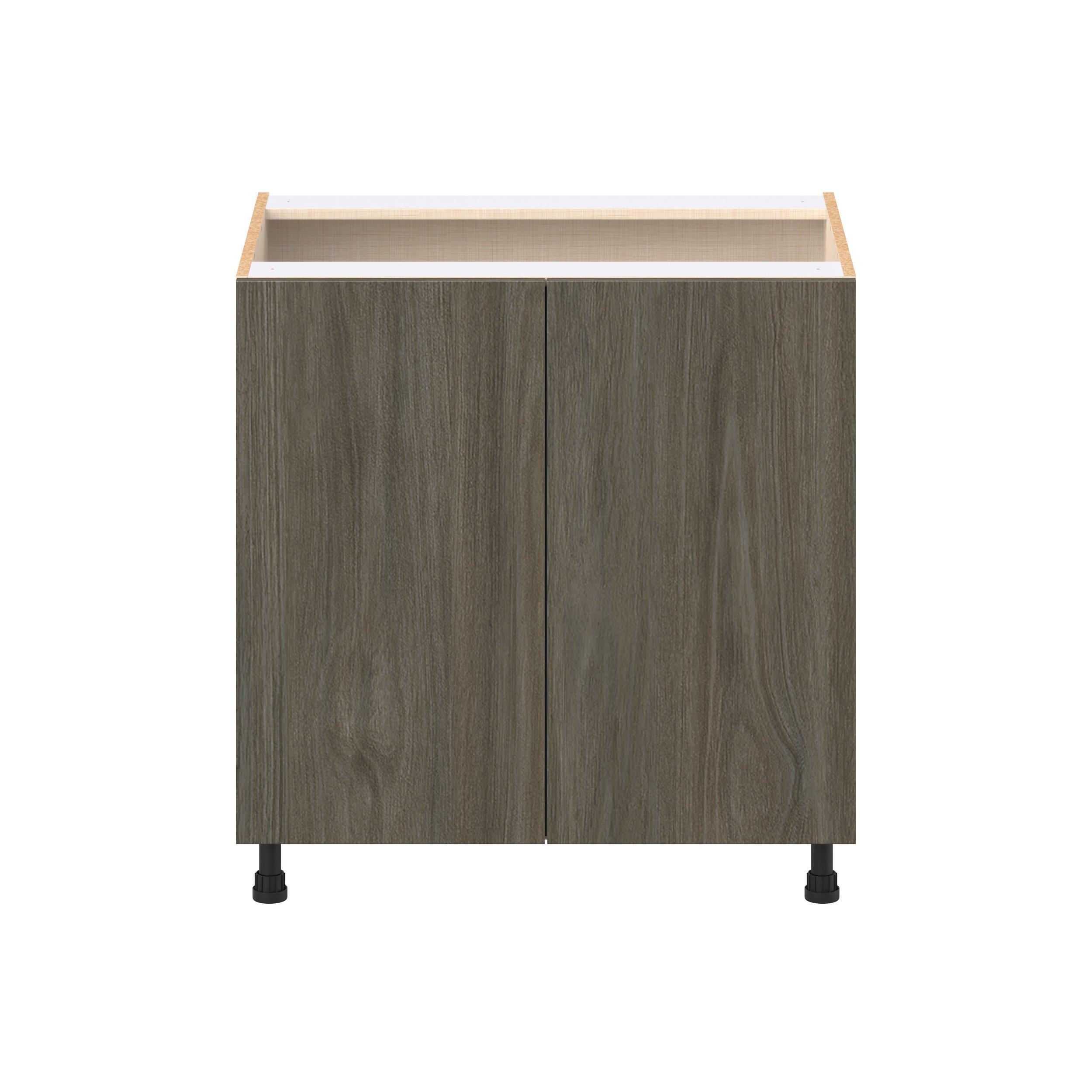 Glenwood 33 in. Burnt Walnut Base Cabinet with Inner Pull-Out Drawer