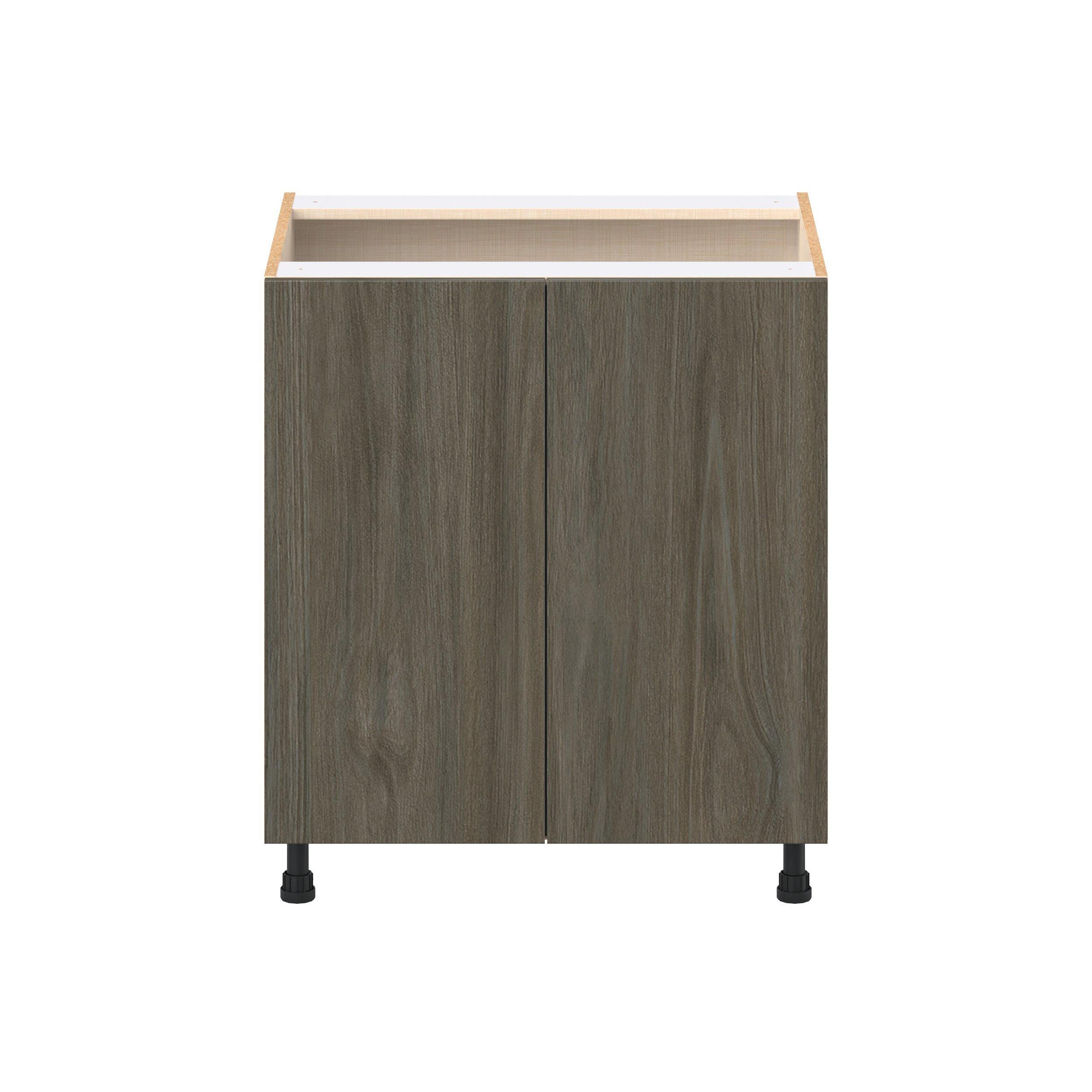 Glenwood 30 in. Burnt Walnut Base Cabinet with Inner Pull-Out Drawer