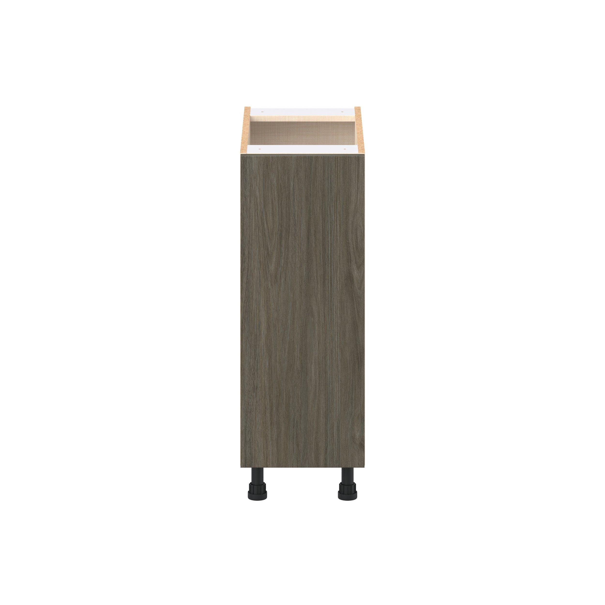 Glenwood 12 in. Burnt Walnut Base Cabinet with Inner Pull-Out Drawer