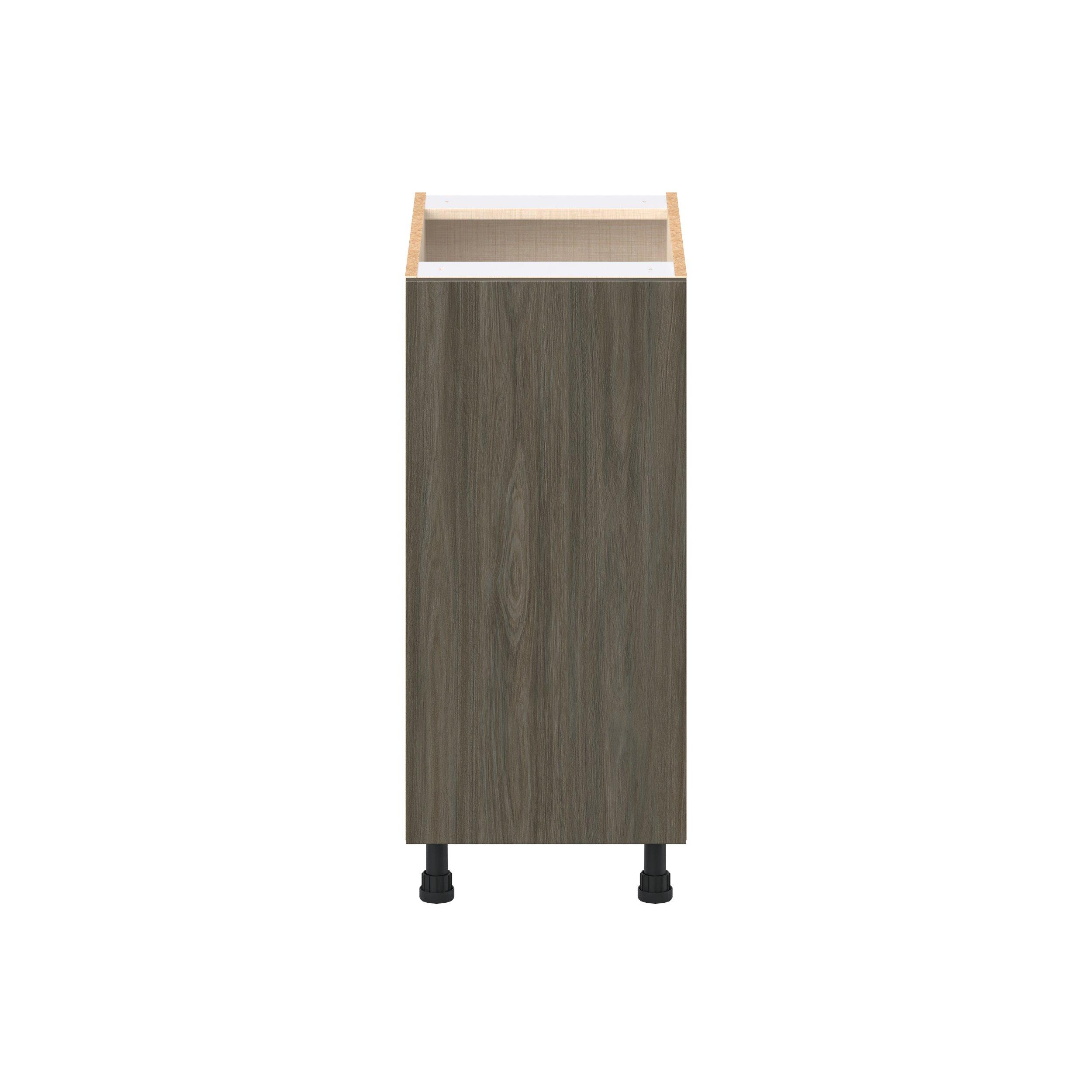 Glenwood 15 in. Burnt Walnut Base Cabinet with Inner Pull-Out Drawer