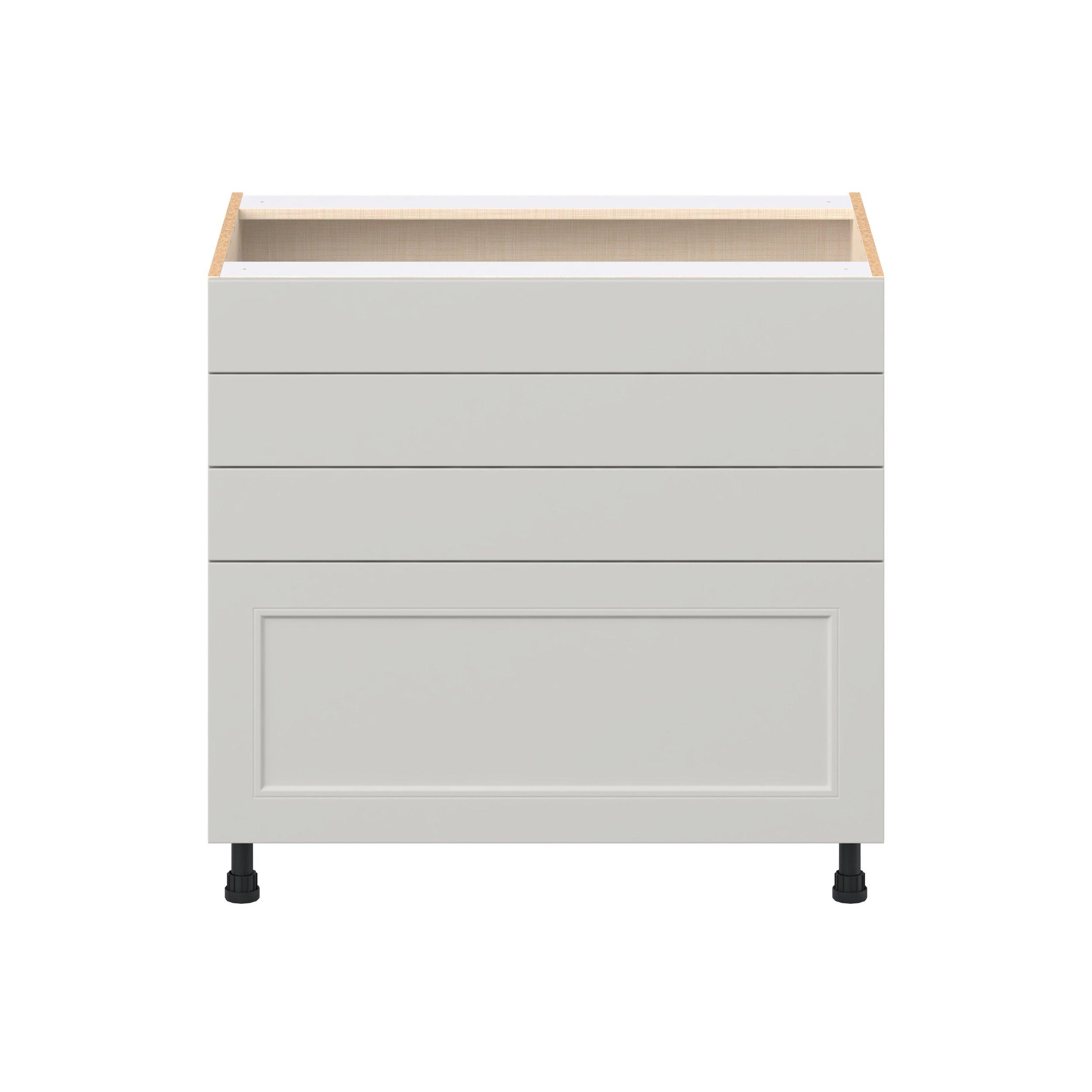 Lenox 36 in. Painted Light Gray Cooktop Base Cabinet