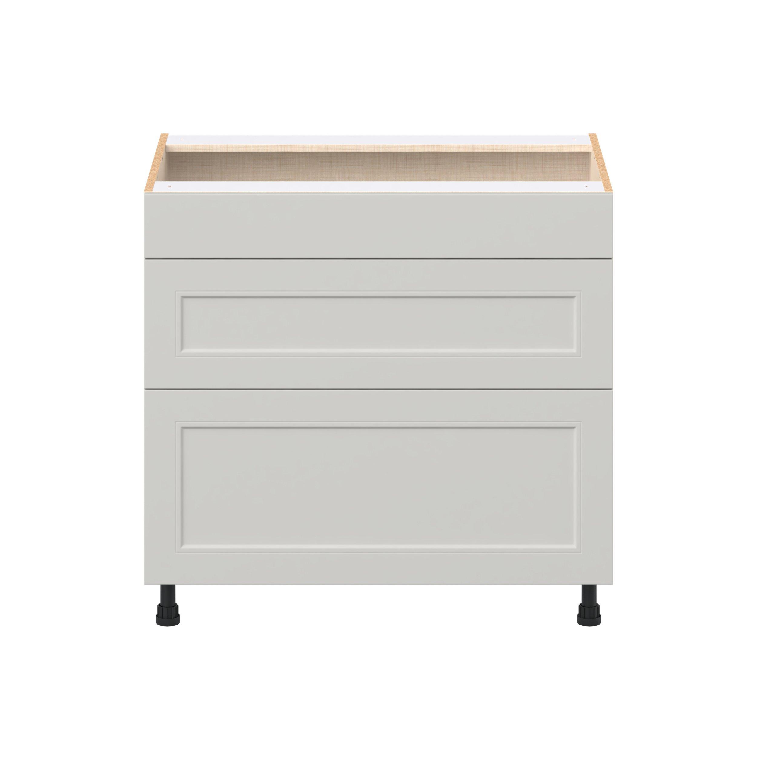 Lenox 36 in. Painted Light Gray Cooktop Base Cabinet
