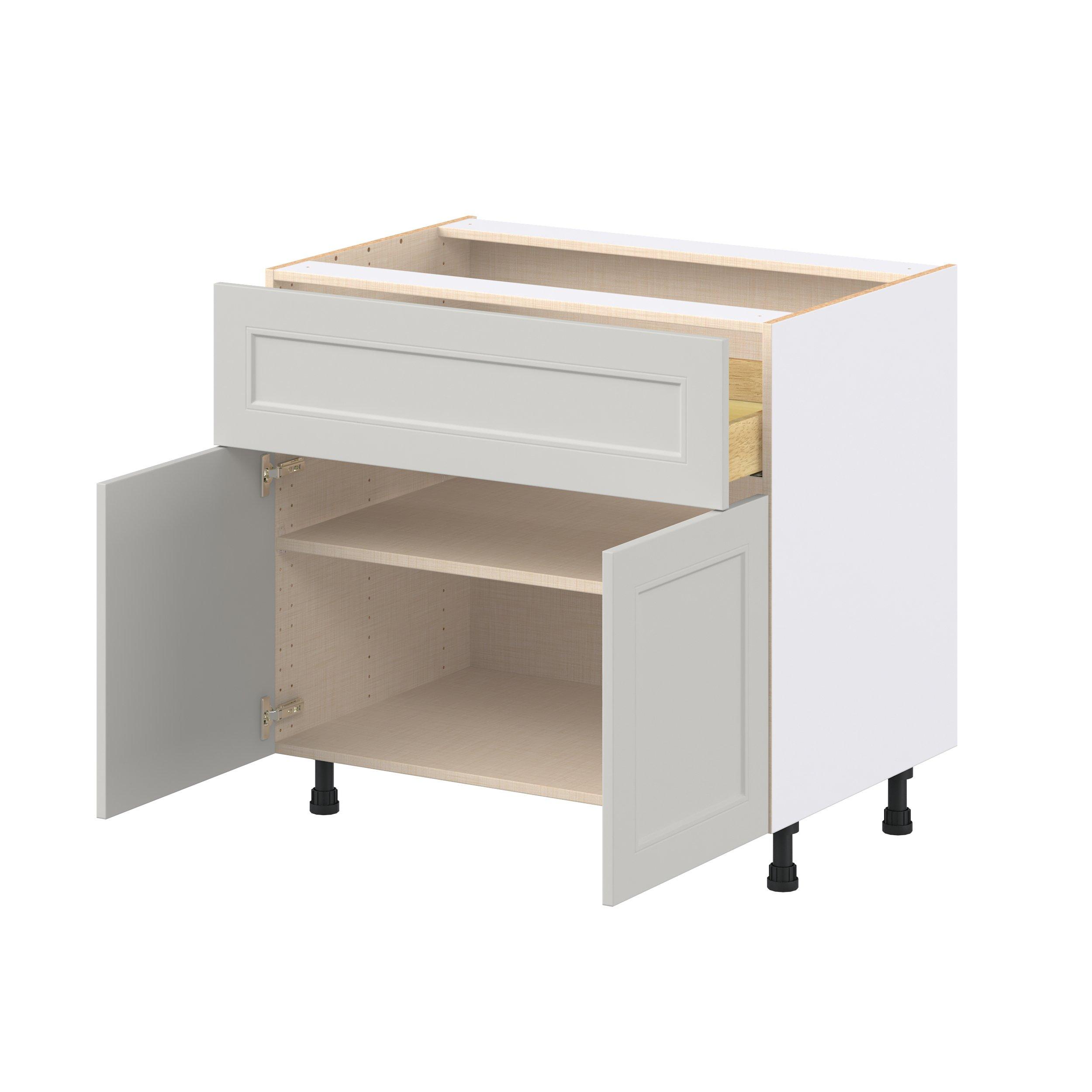 Lenox 36 in. Painted Light Gray Cooktop Base Cabinet